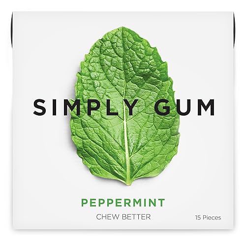 Simply Gum Goma de mascar natural (menta, 15 unidades (paquete de 1))