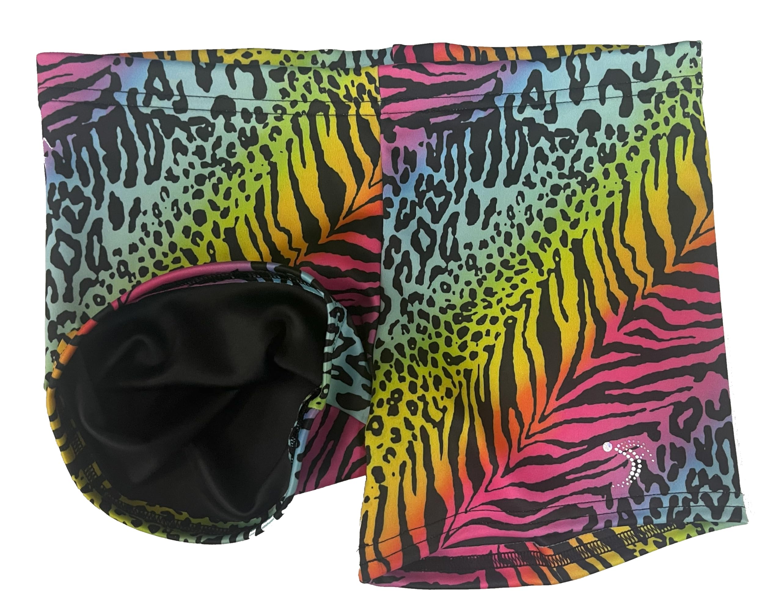 Sookie Active Premium Micro Softer Spandex Youth Shorts (Youth 6-8) ZEBRE SPOT Rainbow