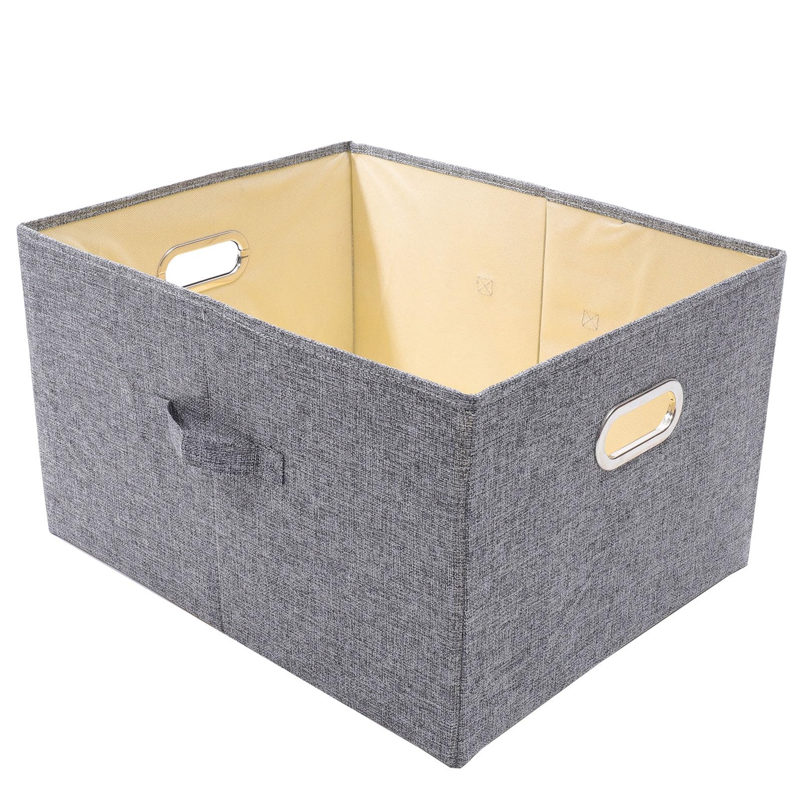 Contenedor de Almacenamiento de Tela con Tapa Diseño Práctico Material de Cartón y Tela para Organizar Ropa y Juguetes Adecuado para Uso Hogar