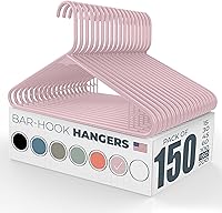 Vista 51 de Perchas de plástico fuertes hechas en Estados Unidos a granel, 20, 30, 50, 100 unidades, disponibles, para ropa de lavandería, perchas de plástico