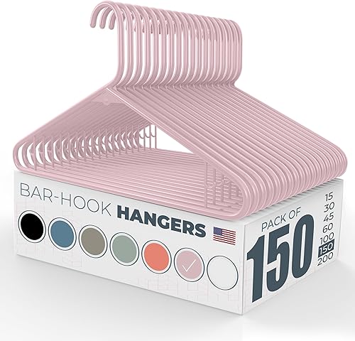 Miniatura 51 de Perchas de plástico fuertes hechas en Estados Unidos a granel, 20, 30, 50, 100 unidades, disponibles, para ropa de lavandería, perchas de plástico