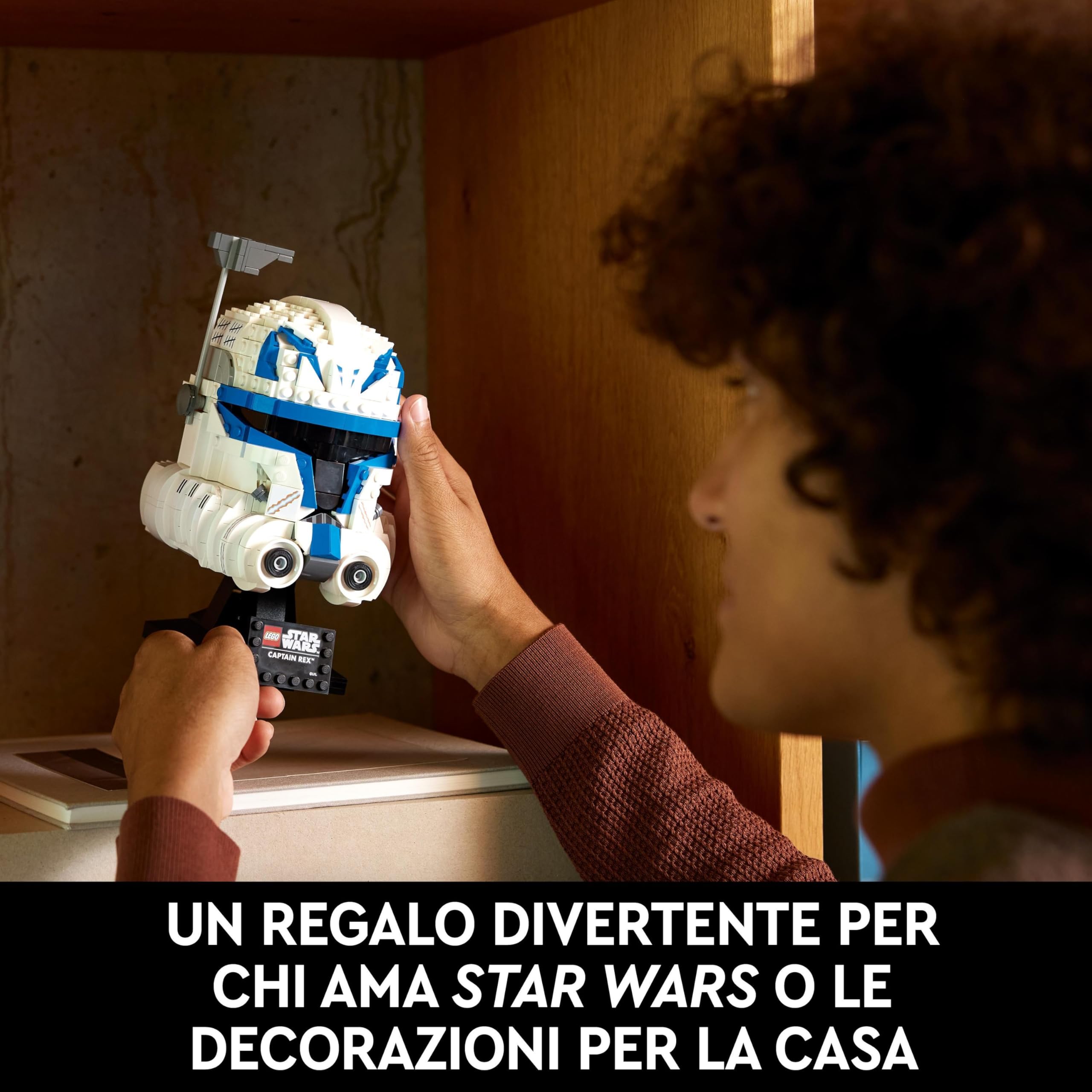 LEGO 75349 Star Wars Captain Rex Helmet Set, The Clone Wars Collectible for Adults, 2023 Series Model Collection, Memorabilia Gift Idea for Him or Her