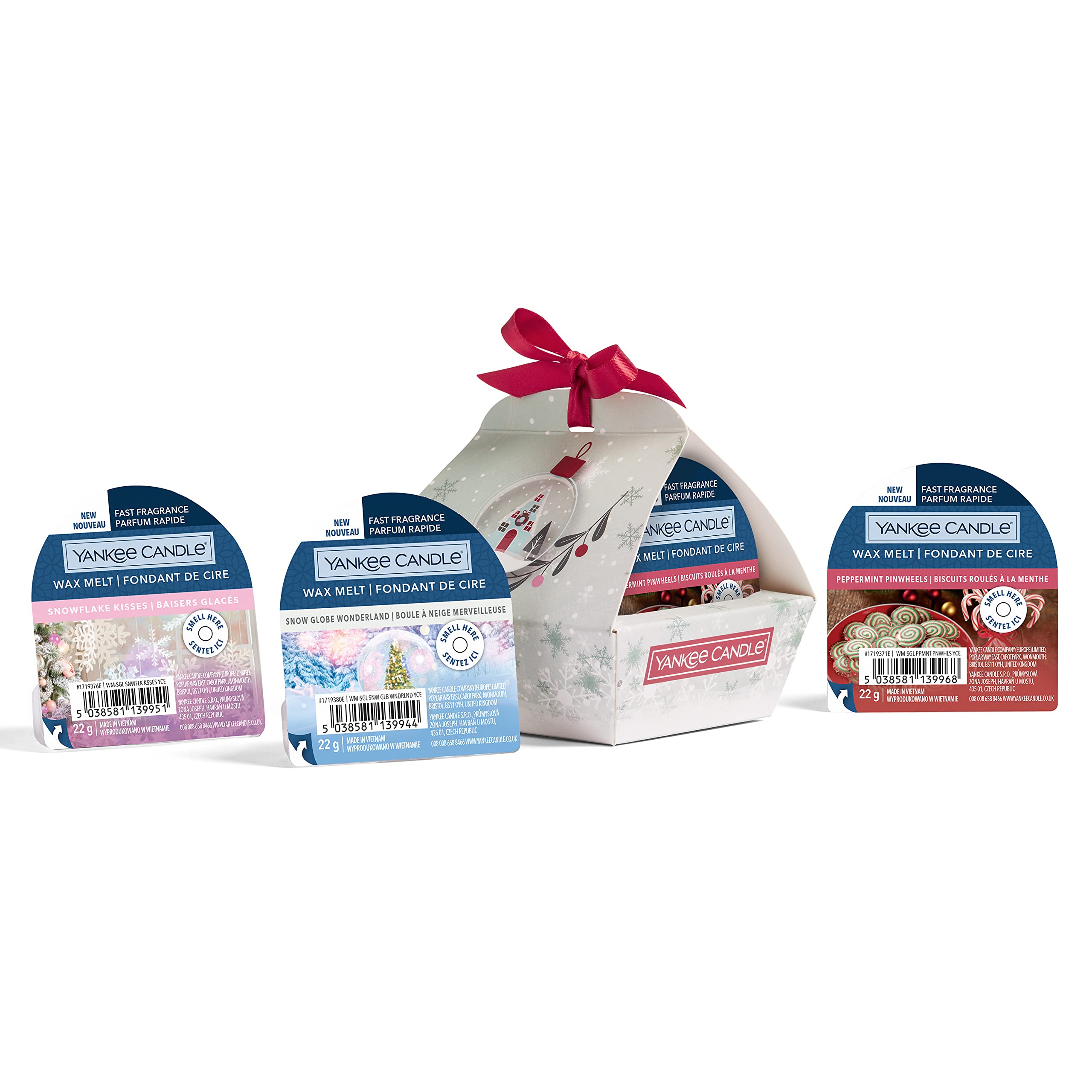Yankee Candle Set Regalo | 3 Fragranze Profumate In Confezione Regalo Natalizia Con Fiocco | Collezione Snow Globe Wonderland | Regalo Perfetto Per Donne-image
