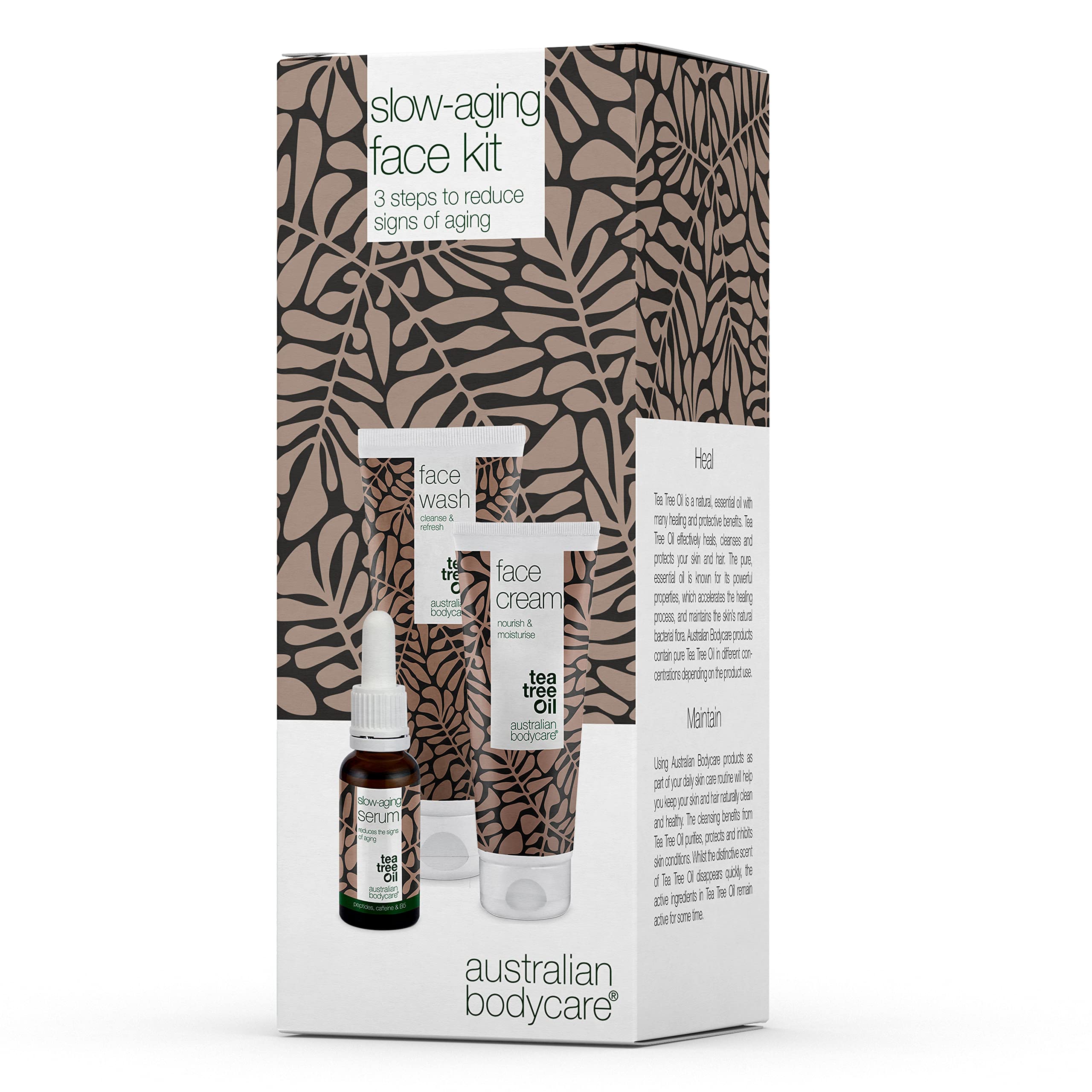 Kit Per Il Viso Slow-Aging Con Olio Di Tea Tree - Set Di Detergente Viso, Crema Viso E Siero Per La Riduzione Delle Rughe, La Levigatura Delle Linee Sottili E L'idratazione Profonda-image