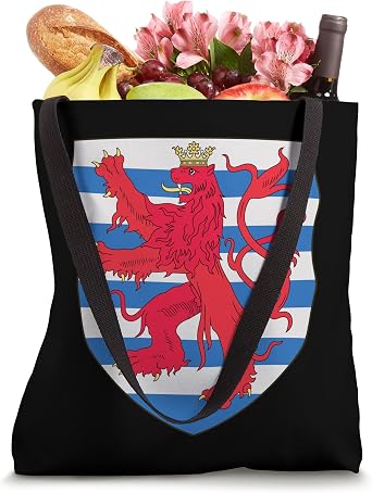 Luxembourg Medieval Shield Roude Leiw Crest Emblem Blazon Tote Bag
