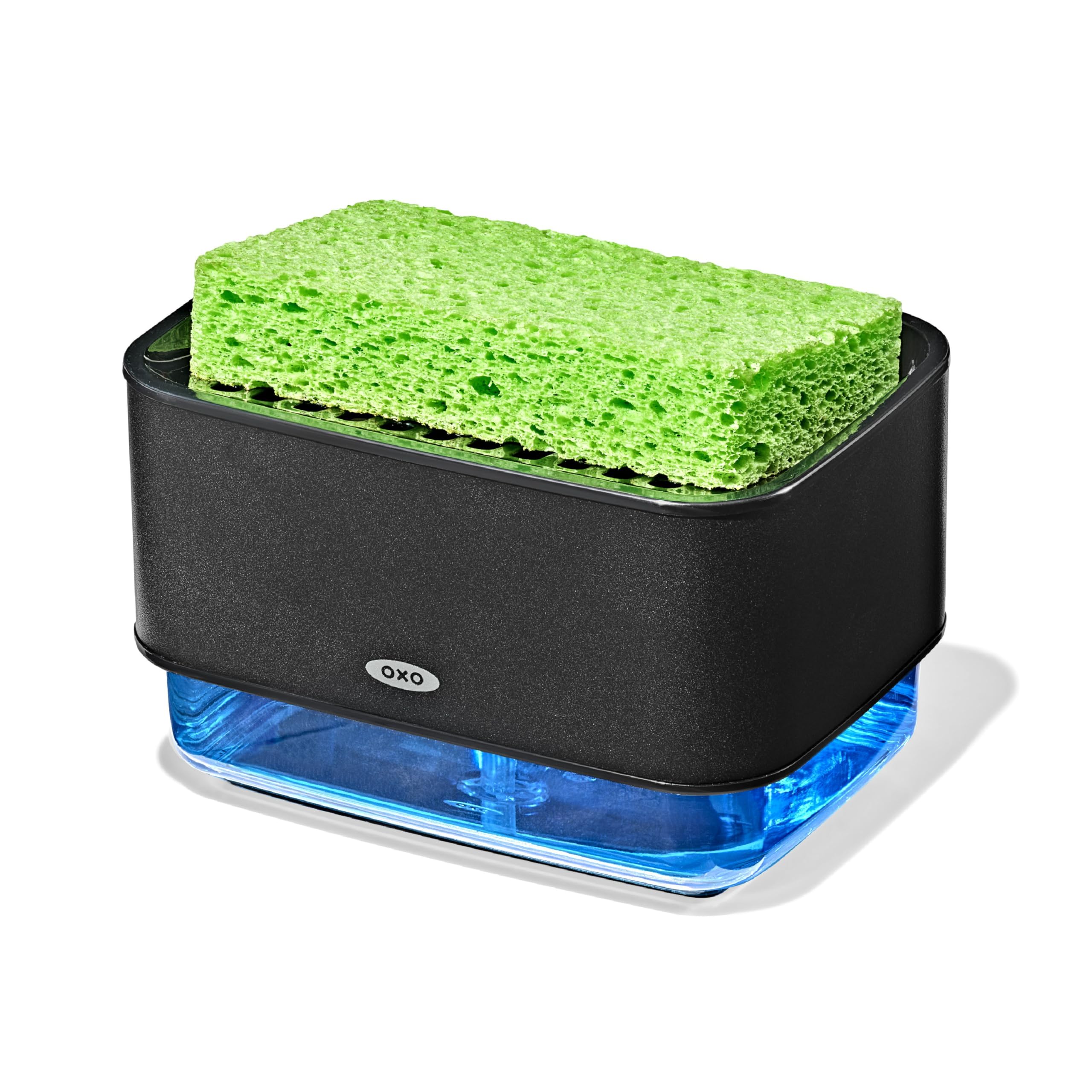Oxo Matte Black Good Grips Soap Dispensing Sponge Holder - Black