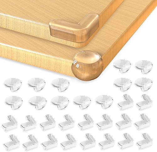 Protector de esquina para bebé (paquete de 20), protectores de esquina de mesa para protectores de esquina de bebé, protectores de seguridad