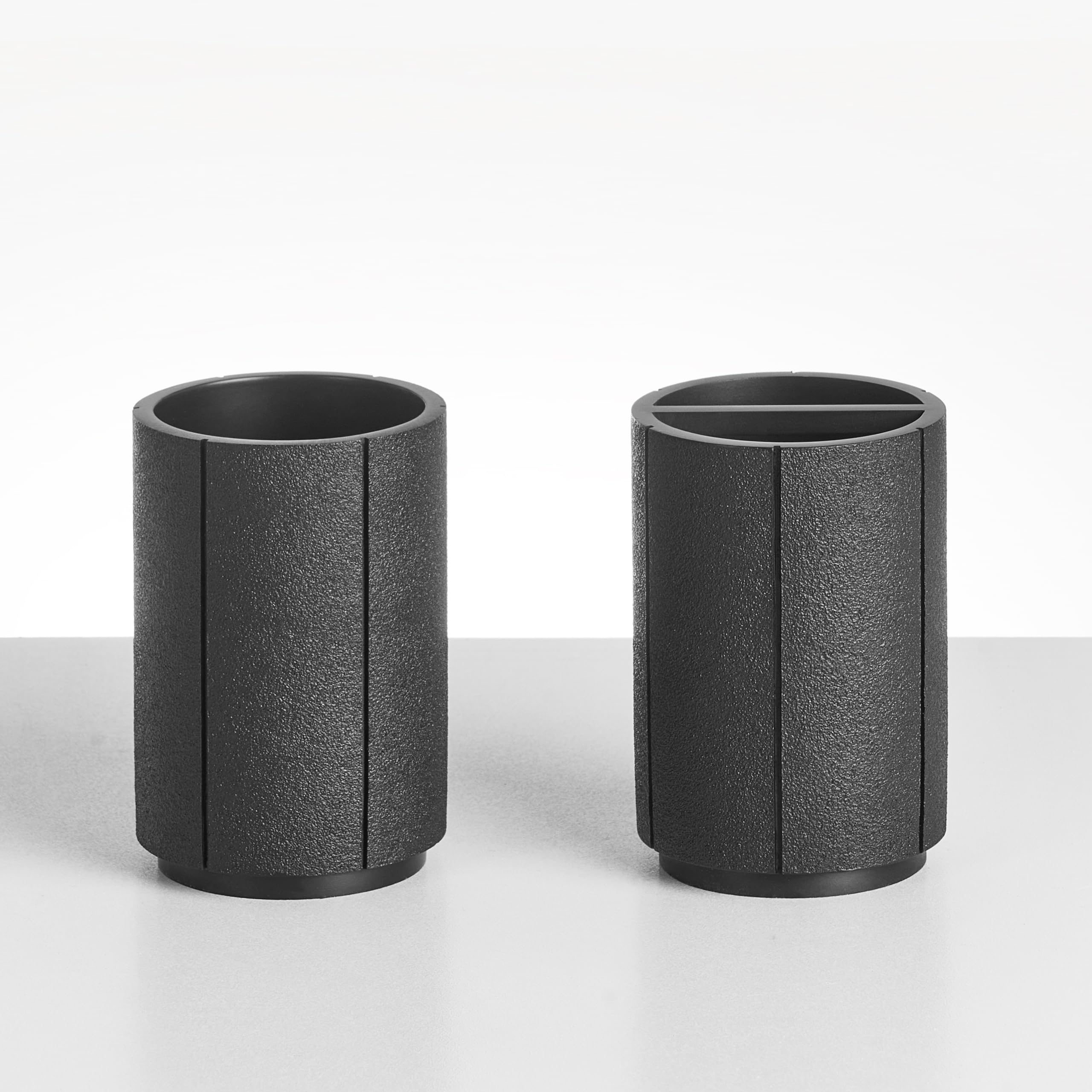 Conjunto de 5 Accesorios de baño jabonera dispensador de jabón escobilla de Inodoro Vaso Soporte para cepillos de Dientes Negro Huallanga