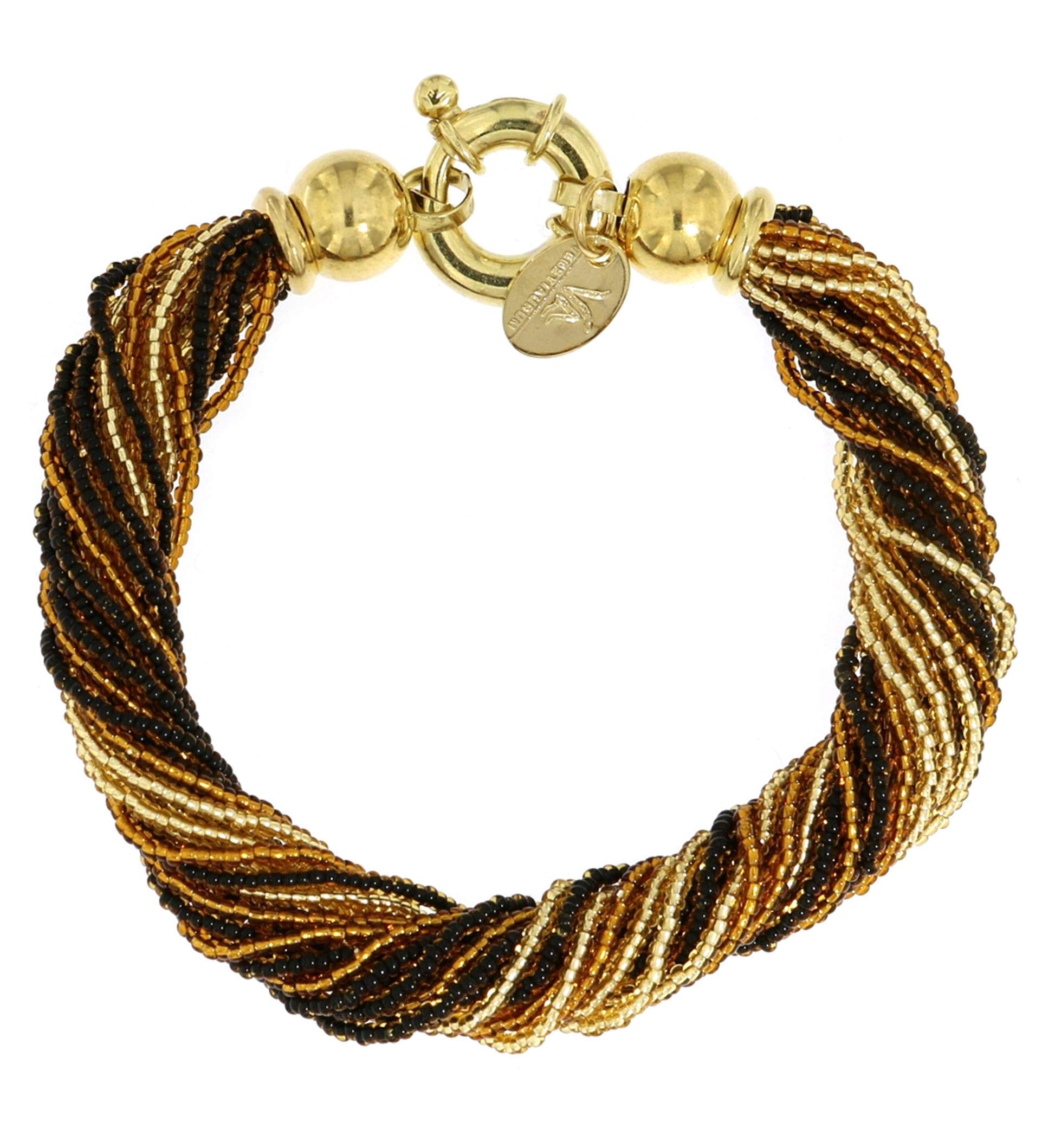 Venetiaurum - Bracciale Multifili per Donna In Vetro E Argento 925 - Gioiello Made In Italy Certificato