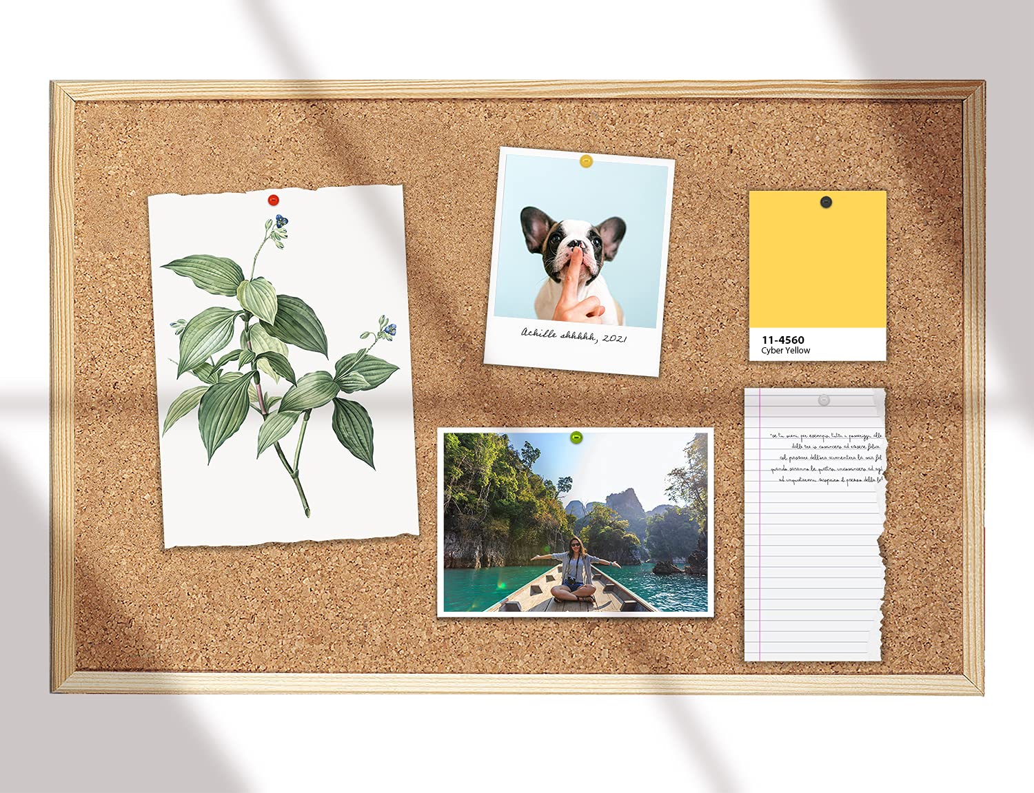 Lavagna In Sughero 60x90cm Lebez - Con Cornice Legno, Spilli E Ganci - Foto 11