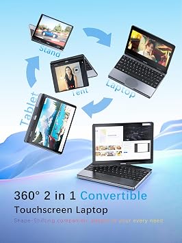 Mini Laptop 10.5 Touchscreen 2-in-1 Convertible Computer N95 CPU