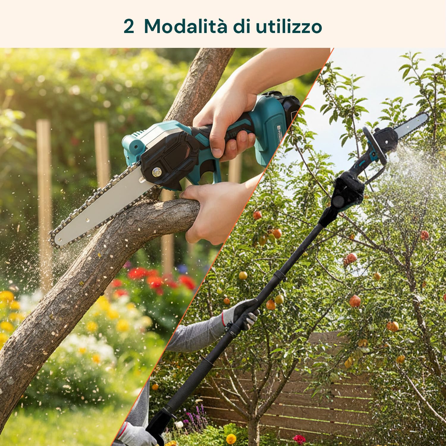 Avilia Kit Potatura 3 in 1 Forbici Potatura a Batteria Motosega 88V Asta Telescopica Giardinaggio