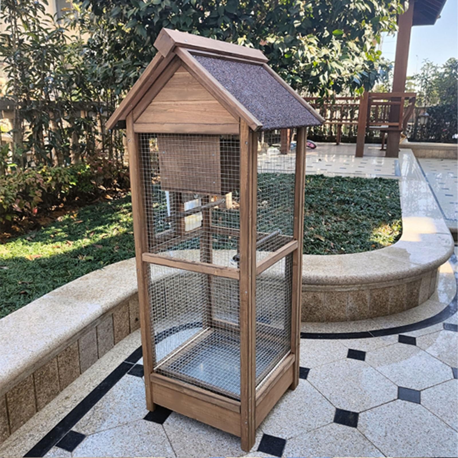 Amazon.co.jp: 鳥かご インコ用鳥かご、インコ ケージ、大型木製鳥小屋