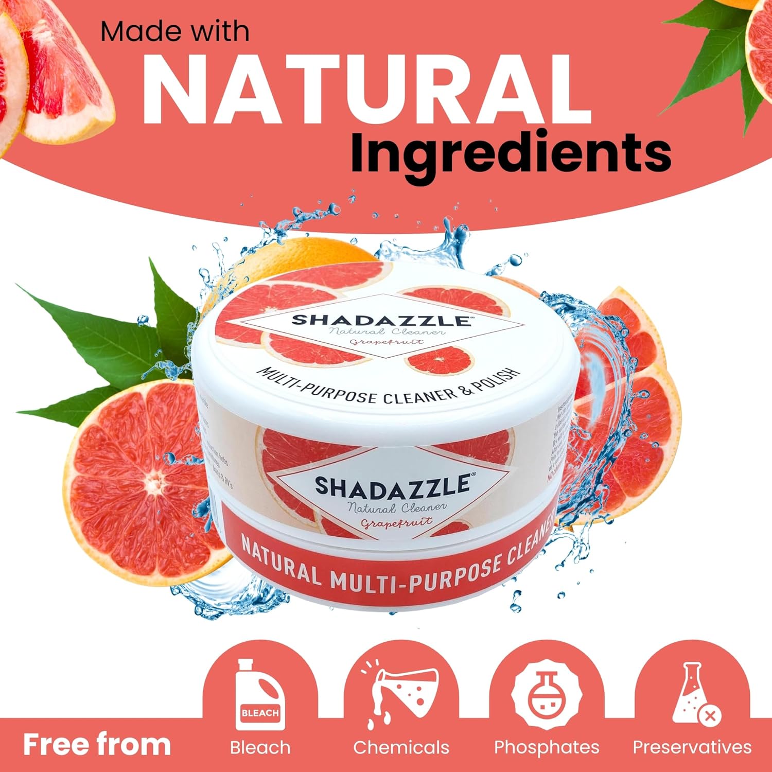 Shadazzle Grapefruit: Eco-Friendly All-Purpose Cleaner & Polish for a Naturally Fresh Home