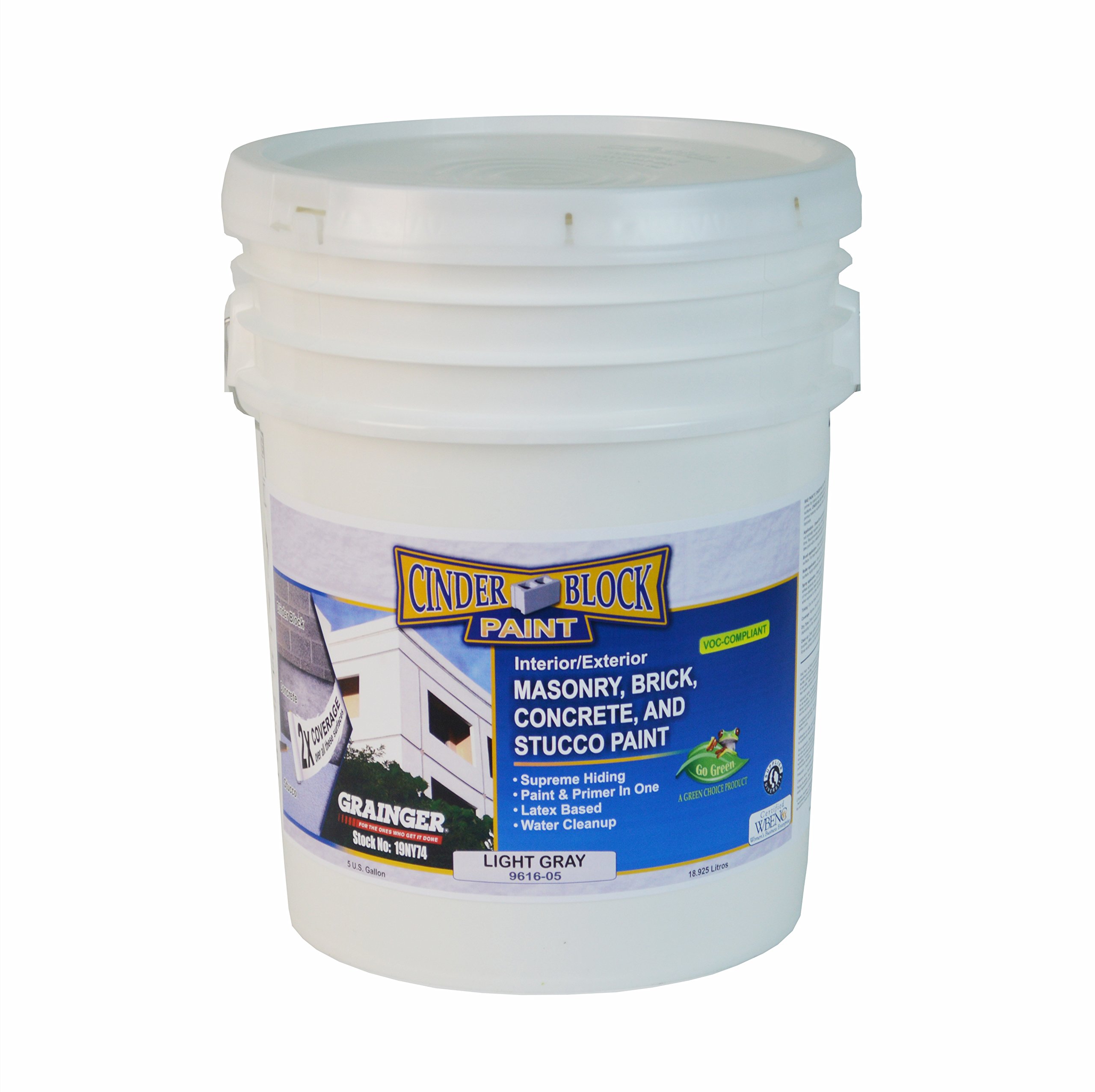 Masonry & Stucco Paint, Light Gray, 5 gal.