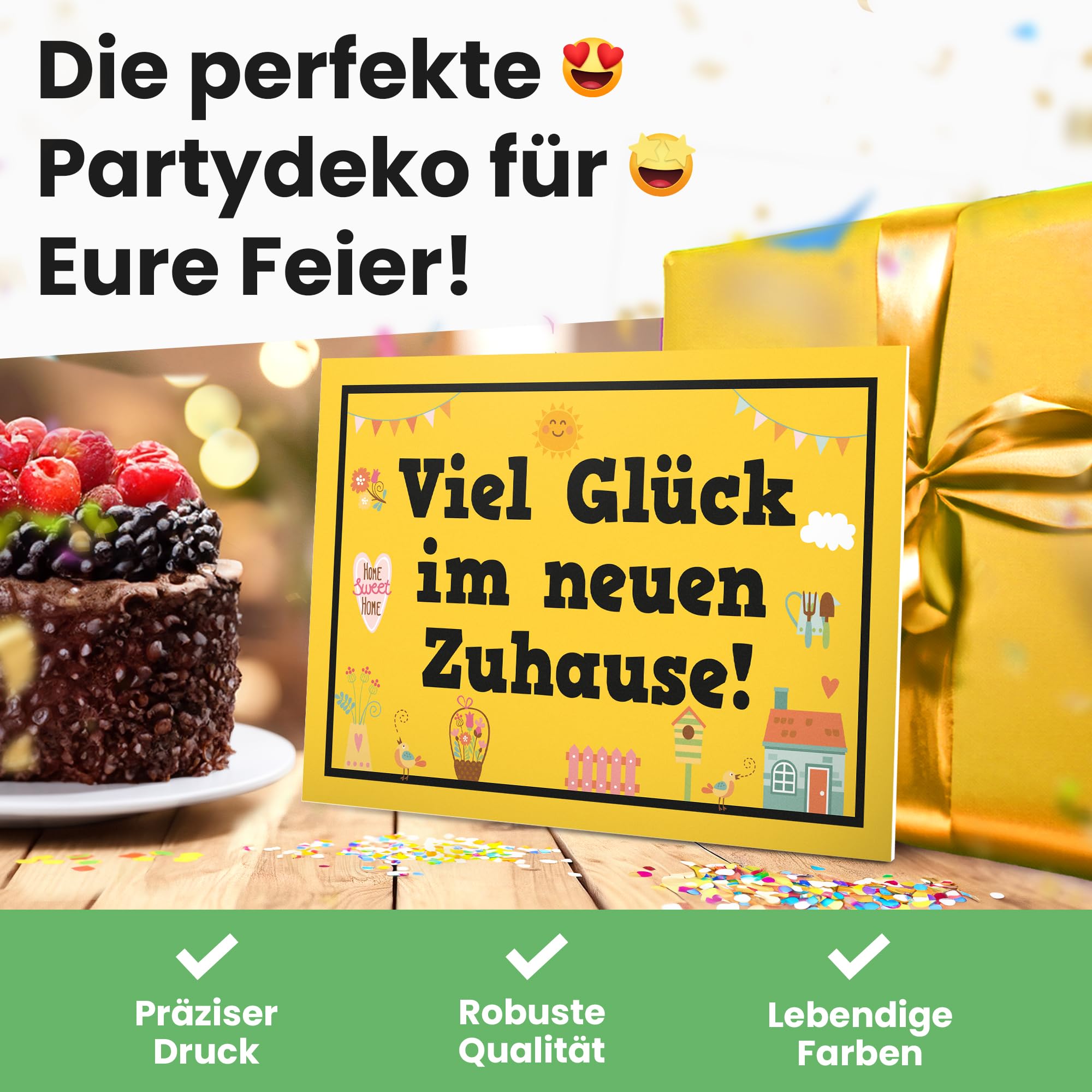 DankeDir! Viel Glück im neuen Zuhause, Plastic Sign 30 x 20 cm - Image 4