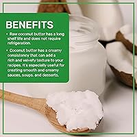 Vista 5 de Manteca de coco orgánica sin procesar, frasco de 16 onzas, de Jiva Organics