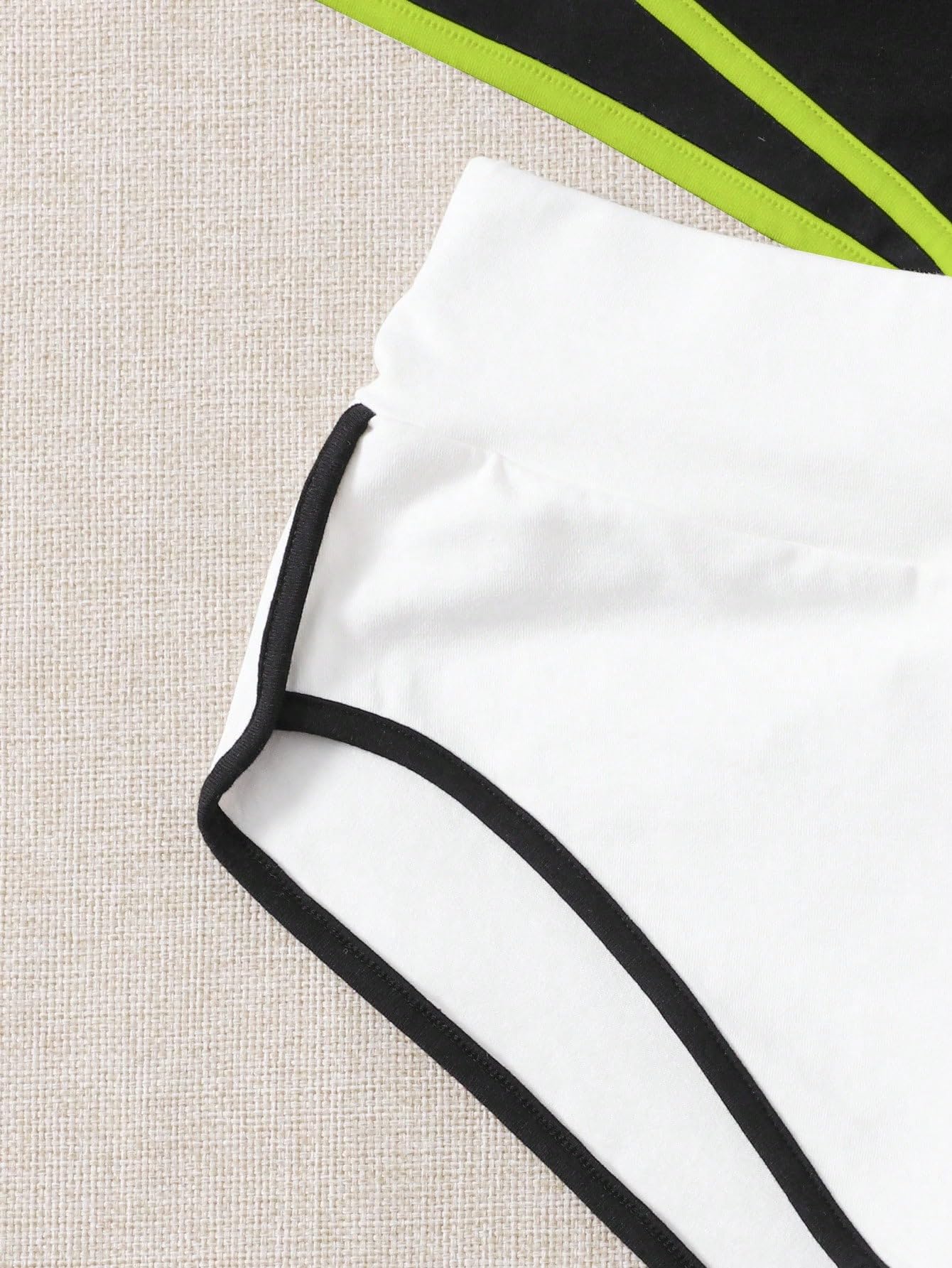 Floerns 2 pantalones cortos elásticos de cintura alta para correr para mujer