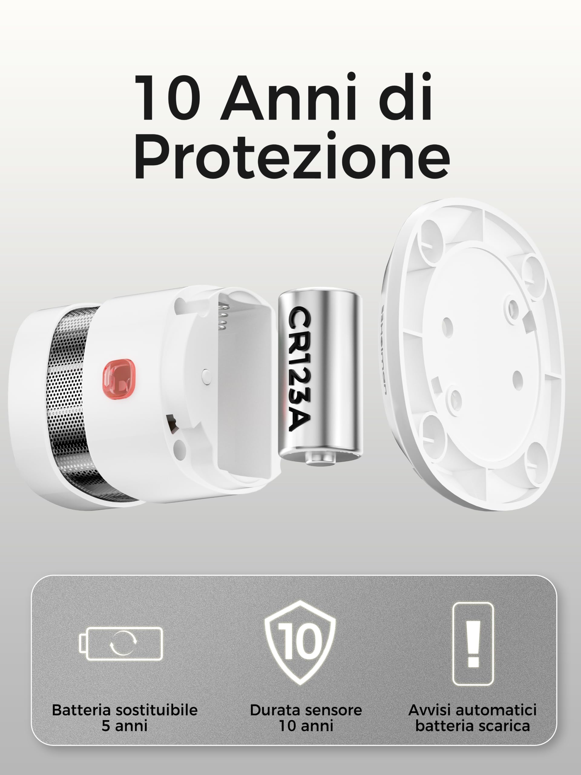 HEIMAN Smart Zigbee - Rilevatore di fumo con supporto magnetico, Smart per Home Assistant ZHA & Z2M (Zigbee 3.0 Hub richiesto), batteria sostituibile da 5 anni, certificato DBI & EN14604, HS1SA-E Plus