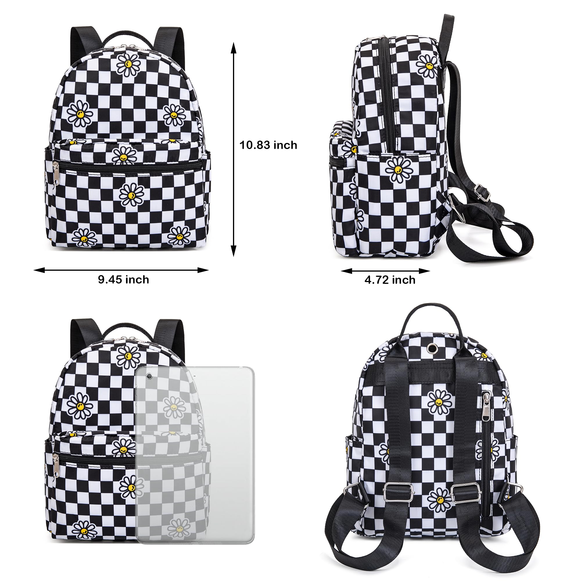 cute fashion music mini small Backpack pack bag for girls women and Adult (lattice)