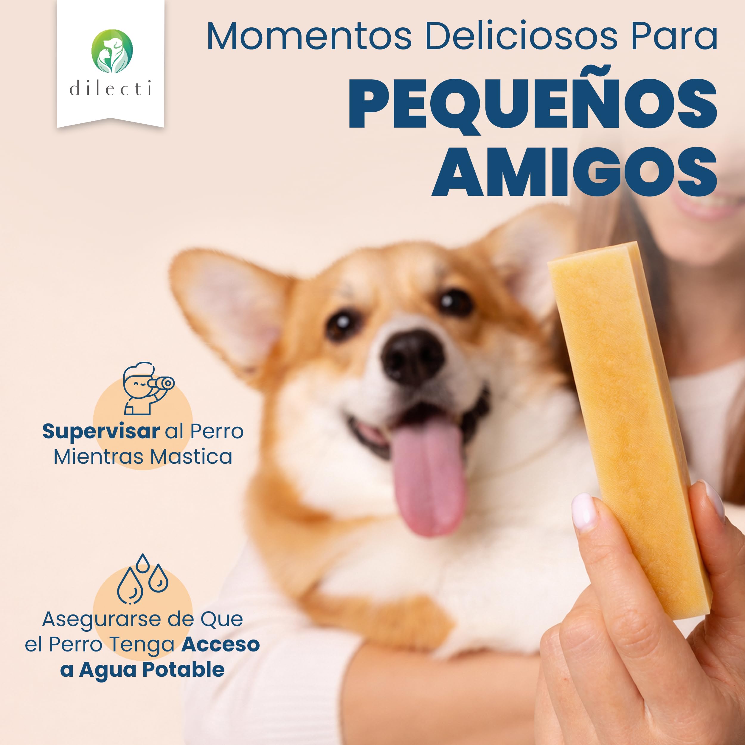 Huesos de Queso Naturales - Los Masticables Naturales Muy Sabrosos, Duros y Duraderos Mantendrán a su Perro Ocupado Durante un Tiempo. (Talla XL, Juego de 3)