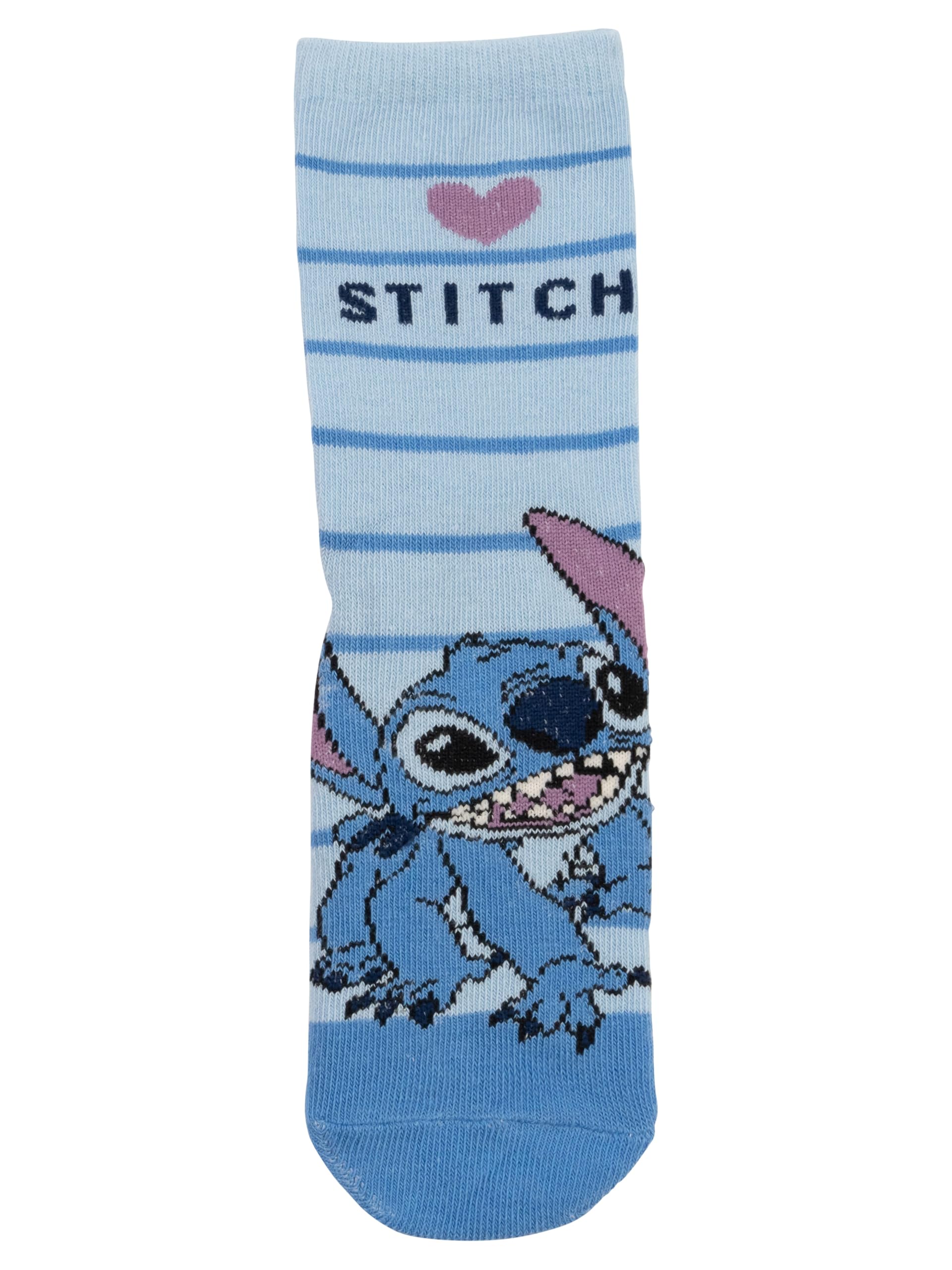 Disney Lilo & Stitch Lot de 3 paires de chaussettes pour fille - Bleu et rose
