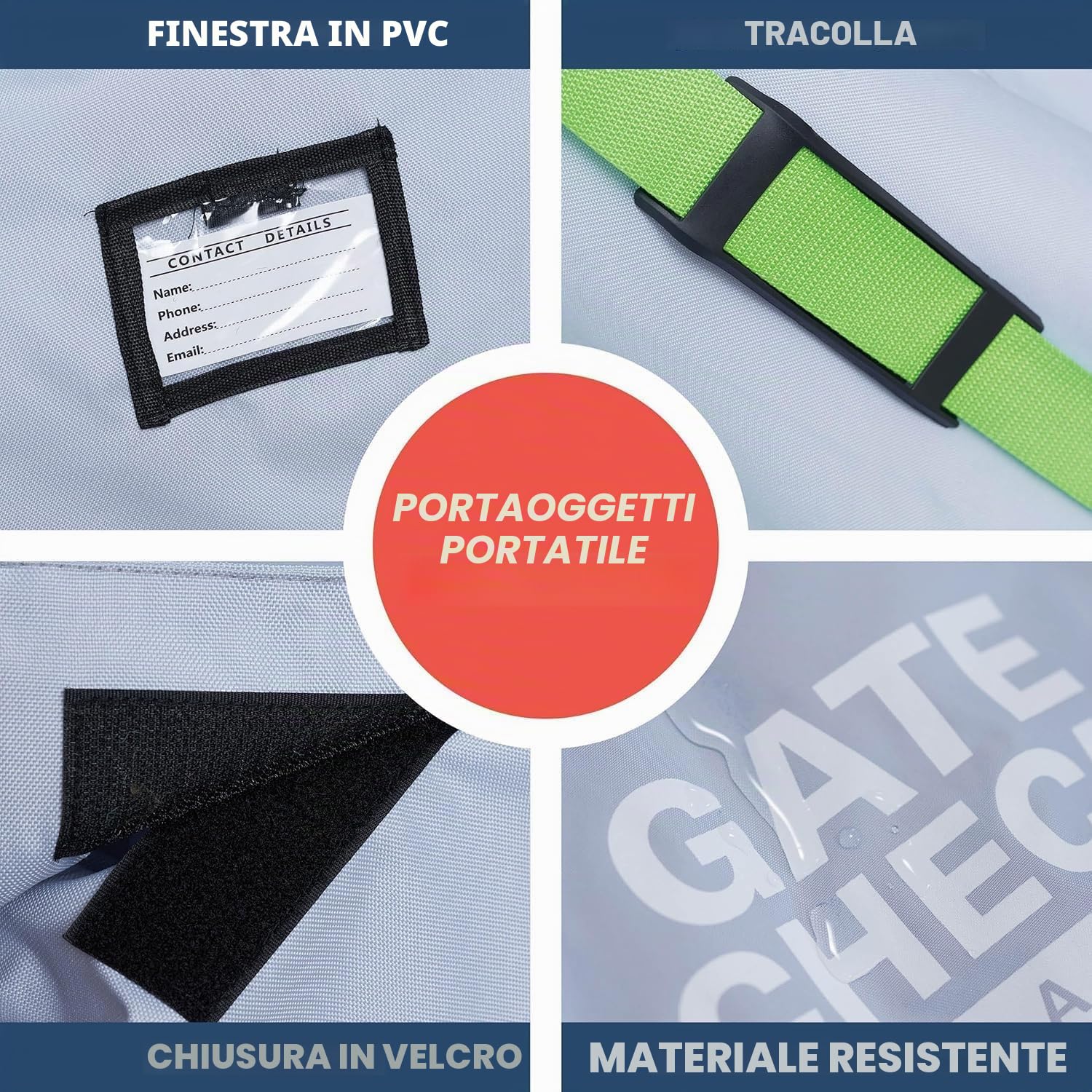 Bramble - Grande borsa copri passeggino per aereo - Borsa per passeggino e carrozzina per viaggi in aereo - Borsa protettiva resistente all'acqua per il controllo del passeggino al gate (grigio)