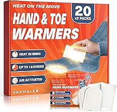Bramble - Hand & Toe Warmer Variety Pack (20 Pairs, 40 Total) - Pocket Hand & Adhesive Toe Warmers - Air-Activated & Odour-Free - Up to 10 Hours of Heat