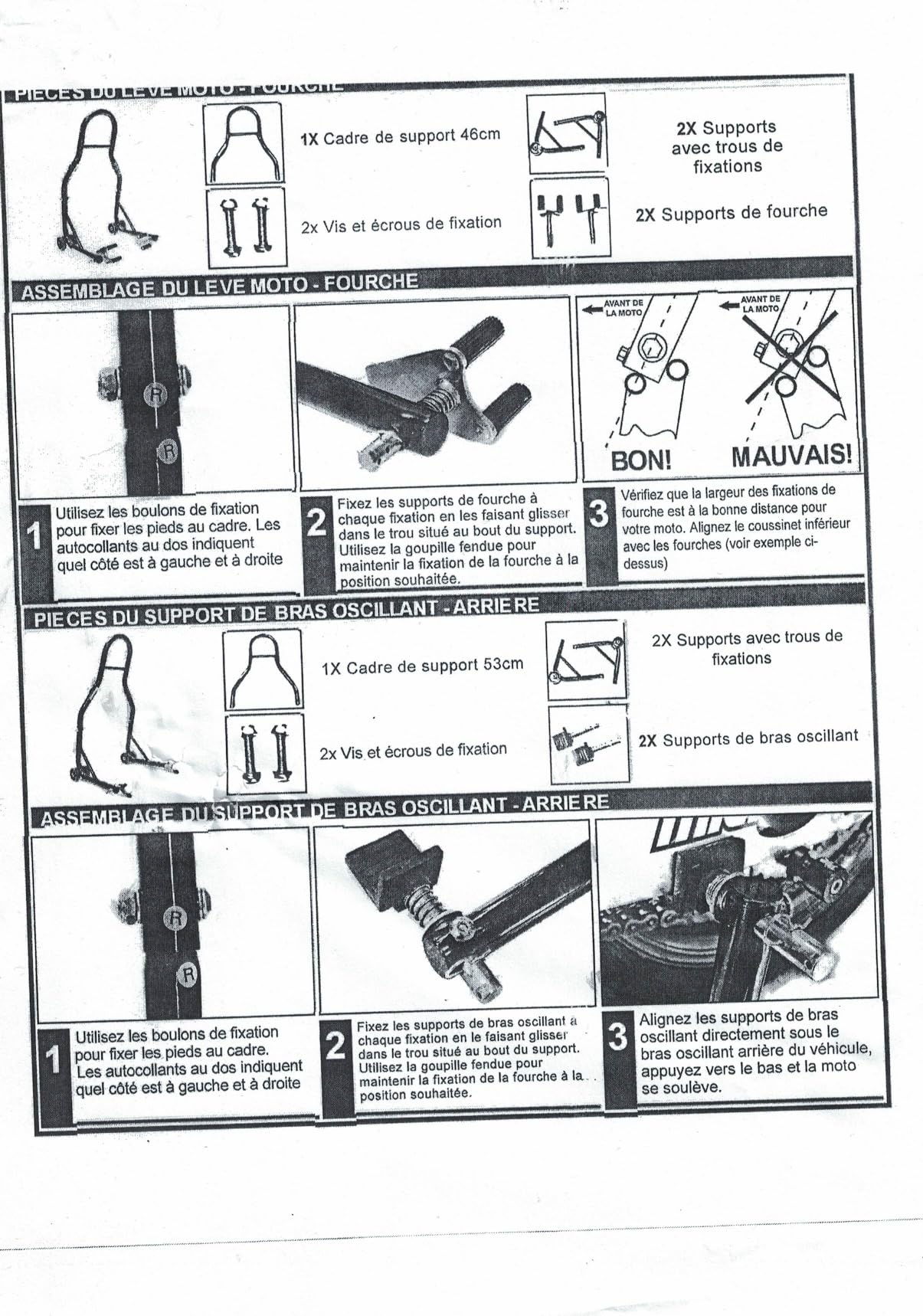 Cavalletto alza moto alzare ruota gomma anteriore + posteriore a forchette V compatibili con Aprilia tuono 125 660 1100 V4
