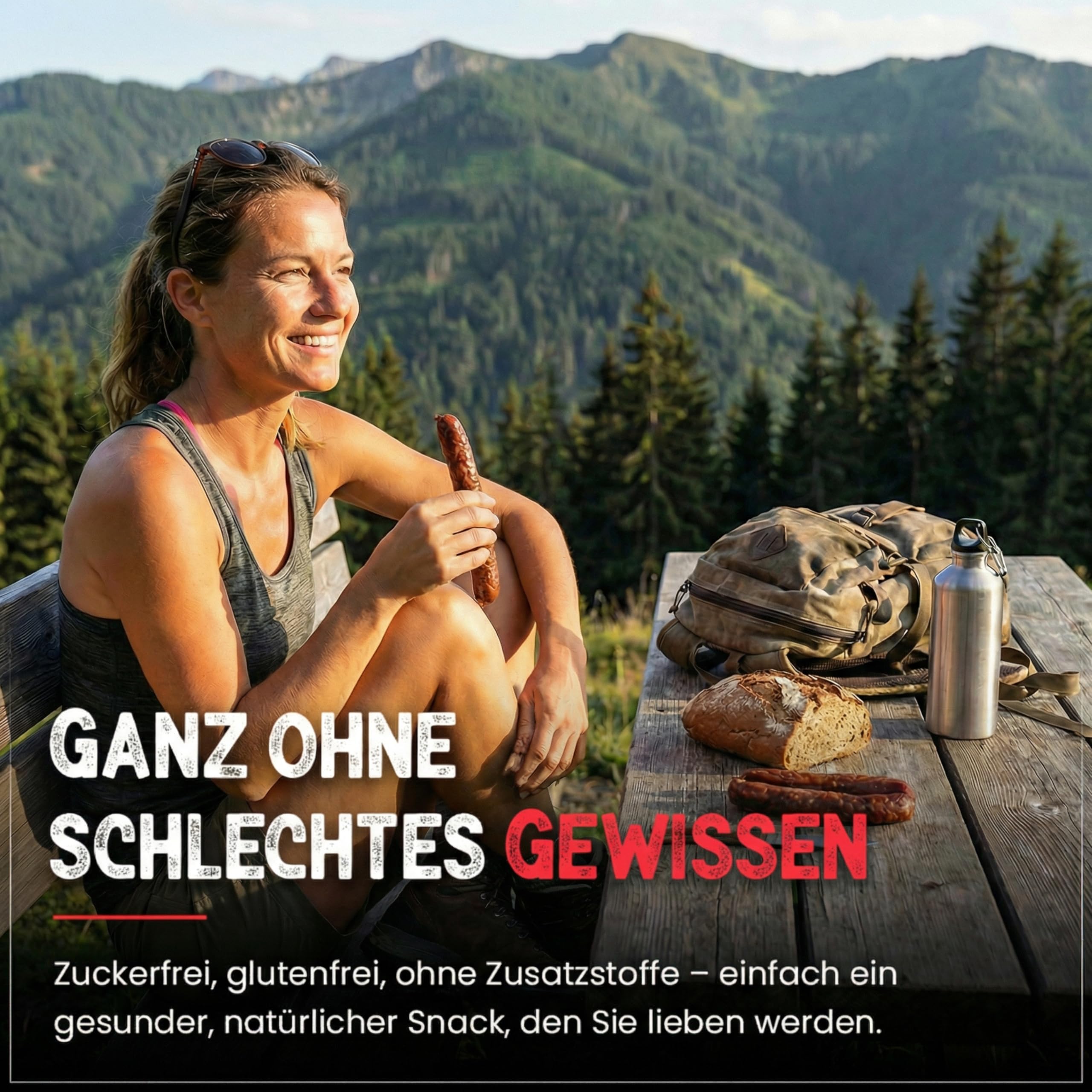 BIO Pfefferbeißer/Feuerbeißer 4 x 2 Paar – Rohwurst aus Rind & Schwein, nicht scharf – Snackwurst, zuckerfrei & glutenfrei – Handgemachte Bio Bauernwürste
