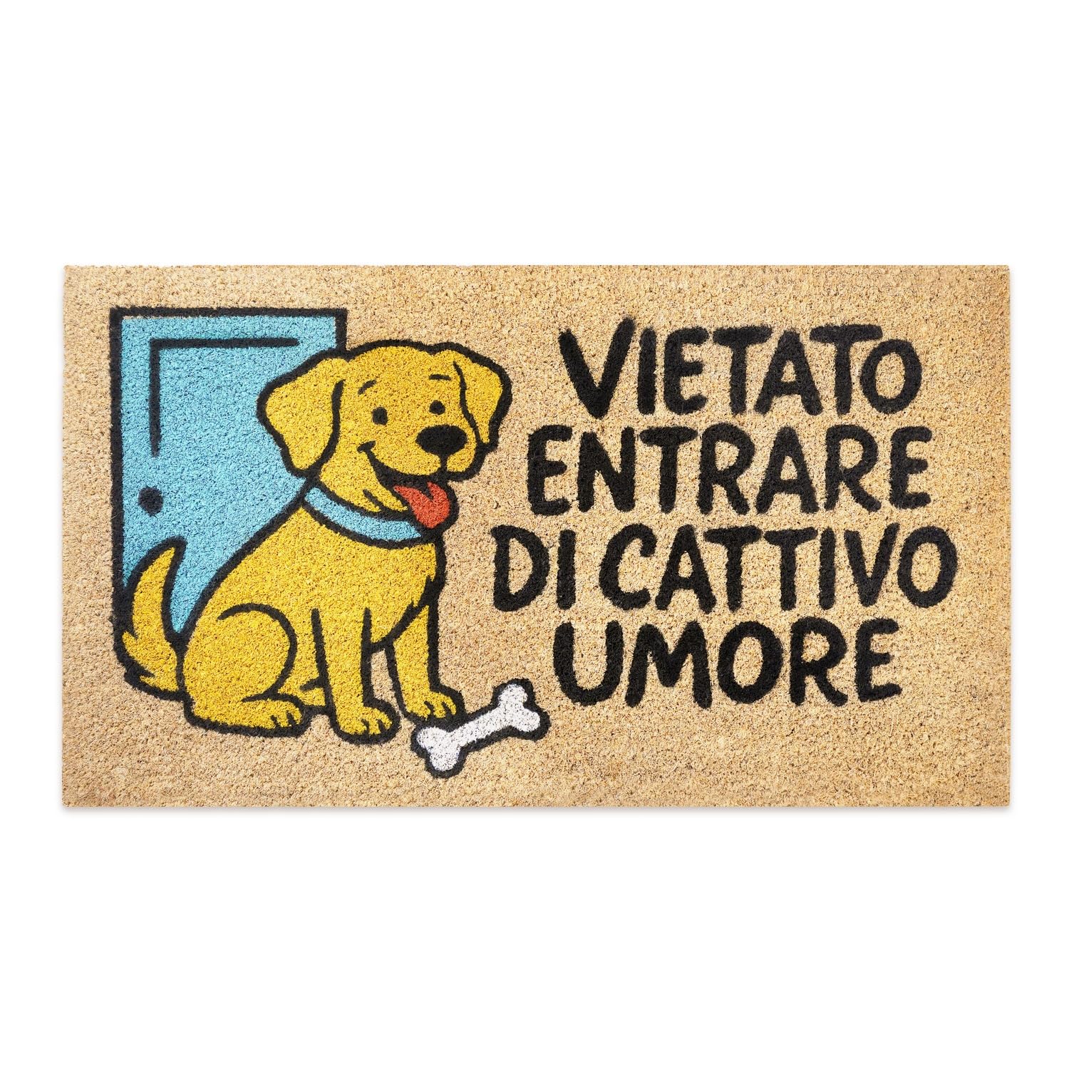 Nunubee Zerbino In Flanella Con Stampa Cane – Tappeto D'ingresso 40x60 Cm, Antiscivolo, Per Interni Ed Esterni, Lavabile, No.9