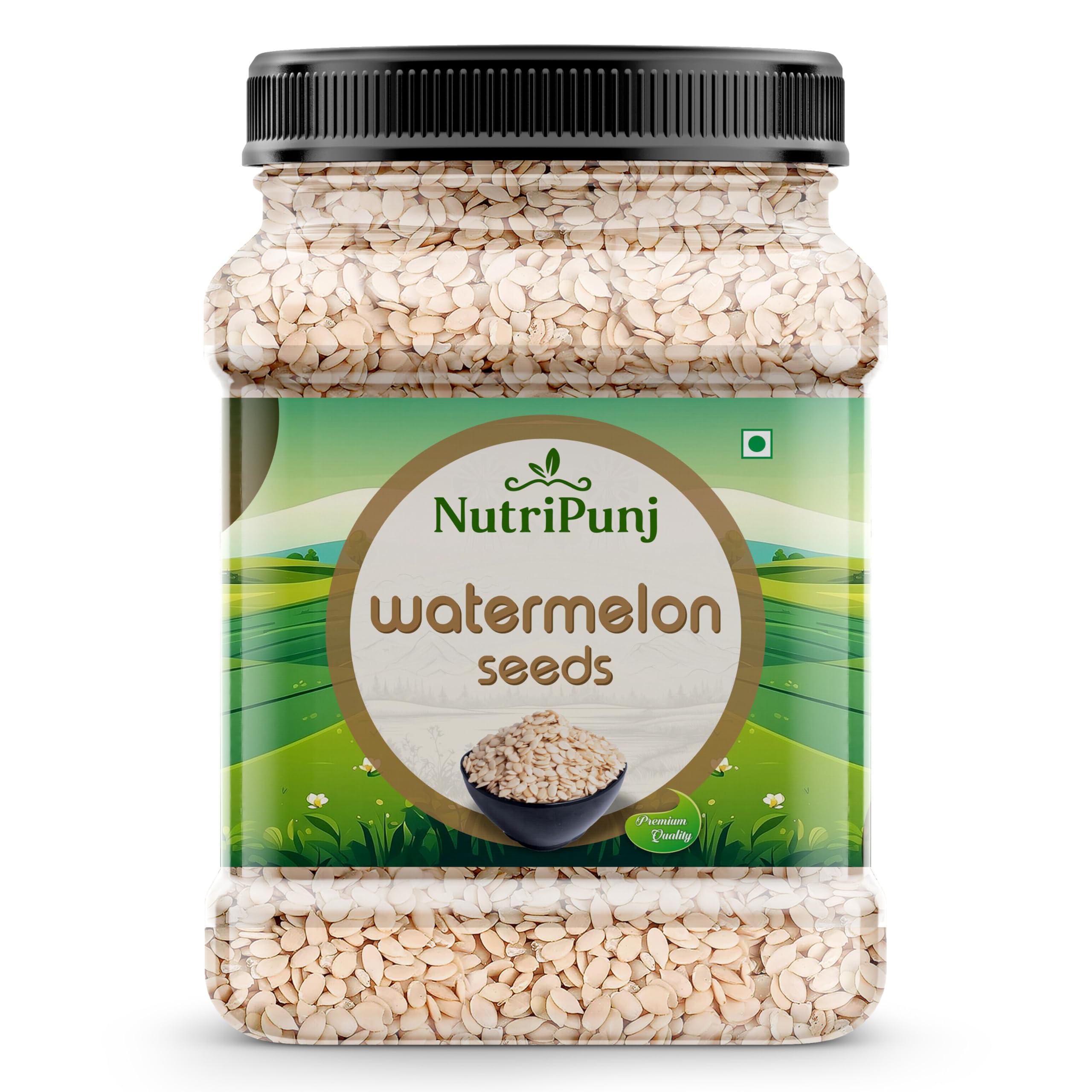 NutriPunj Premium Raw Watermelon Seeds [ Pack Size, 1kg ] | Natural Tarbuj Ke Beej | Pure & Healthy Seedless Magaj Tari | Protein Rich Superfood-image-5