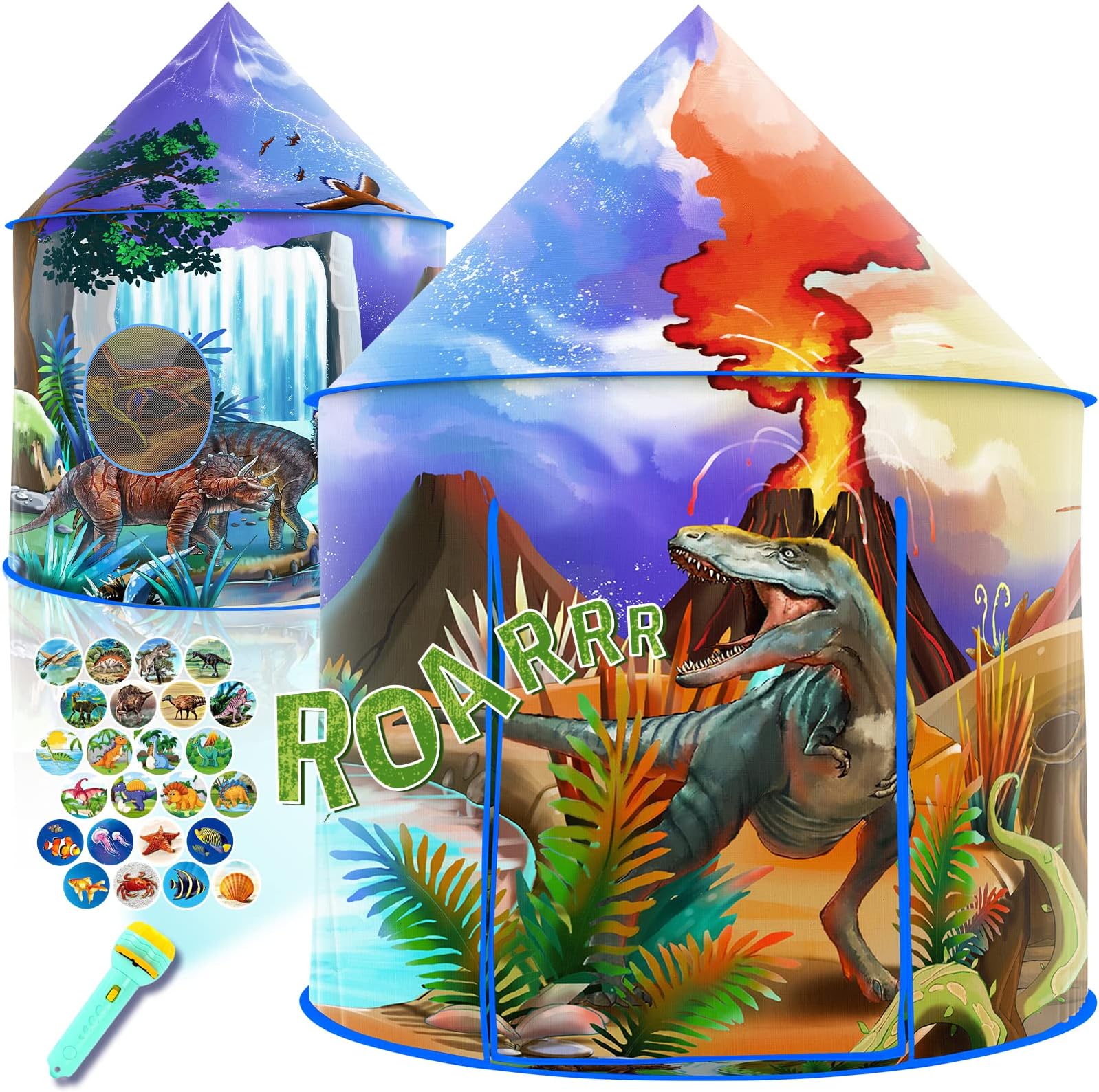 Dinosaur Play Tent for Kids - Pop Up Adventure Tent for Indoor and Outdoor Play