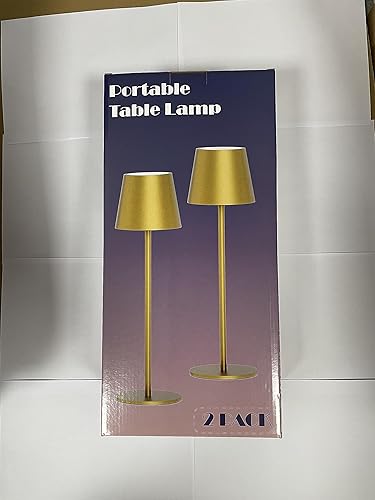 Miniatura 14 de Aipsun Lámpara de mesa inalámbrica recargable, paquete de 2 unidades, 6200 mAh, lámpara de mesa LED de 3 colores con atenuación continua, resistente
