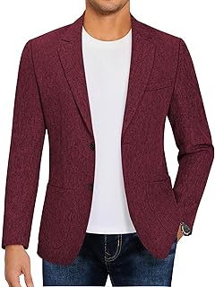 COOFANDY Mens Casual Blazer Sport Coat Lightweight Two Button Business Suit Jackets