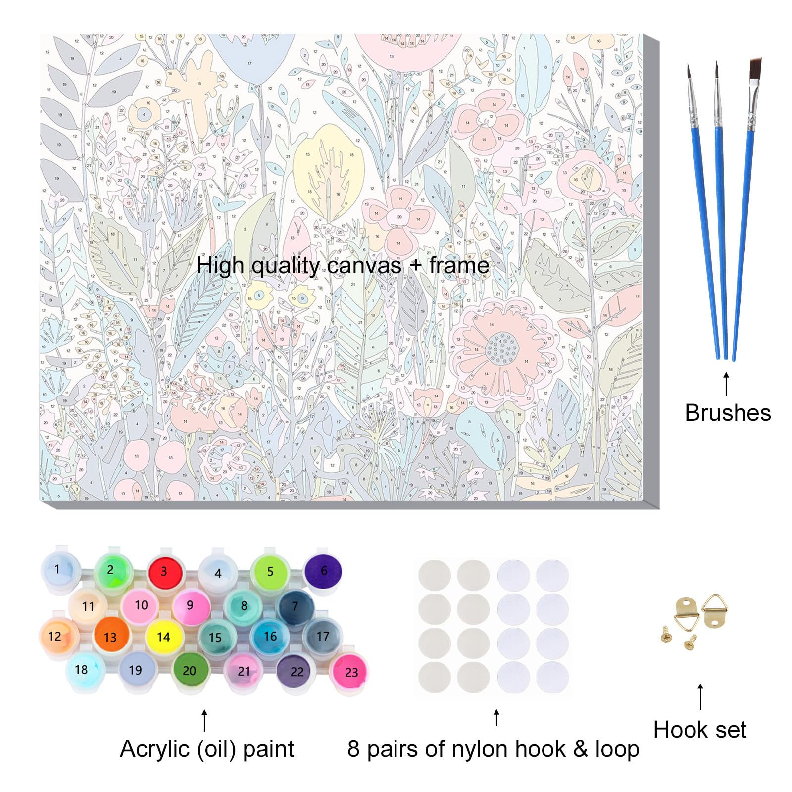 Dipingere con i Numeri Adulti loto,lago Paint by Numbers Kits,Quadri da Dipingere Numerati Kit di Pittura a Olio su Tela Fai-da-Te con Vernici e pennelli,Regali Bambina 30x60 cm (Senza Cornice) Y6-97