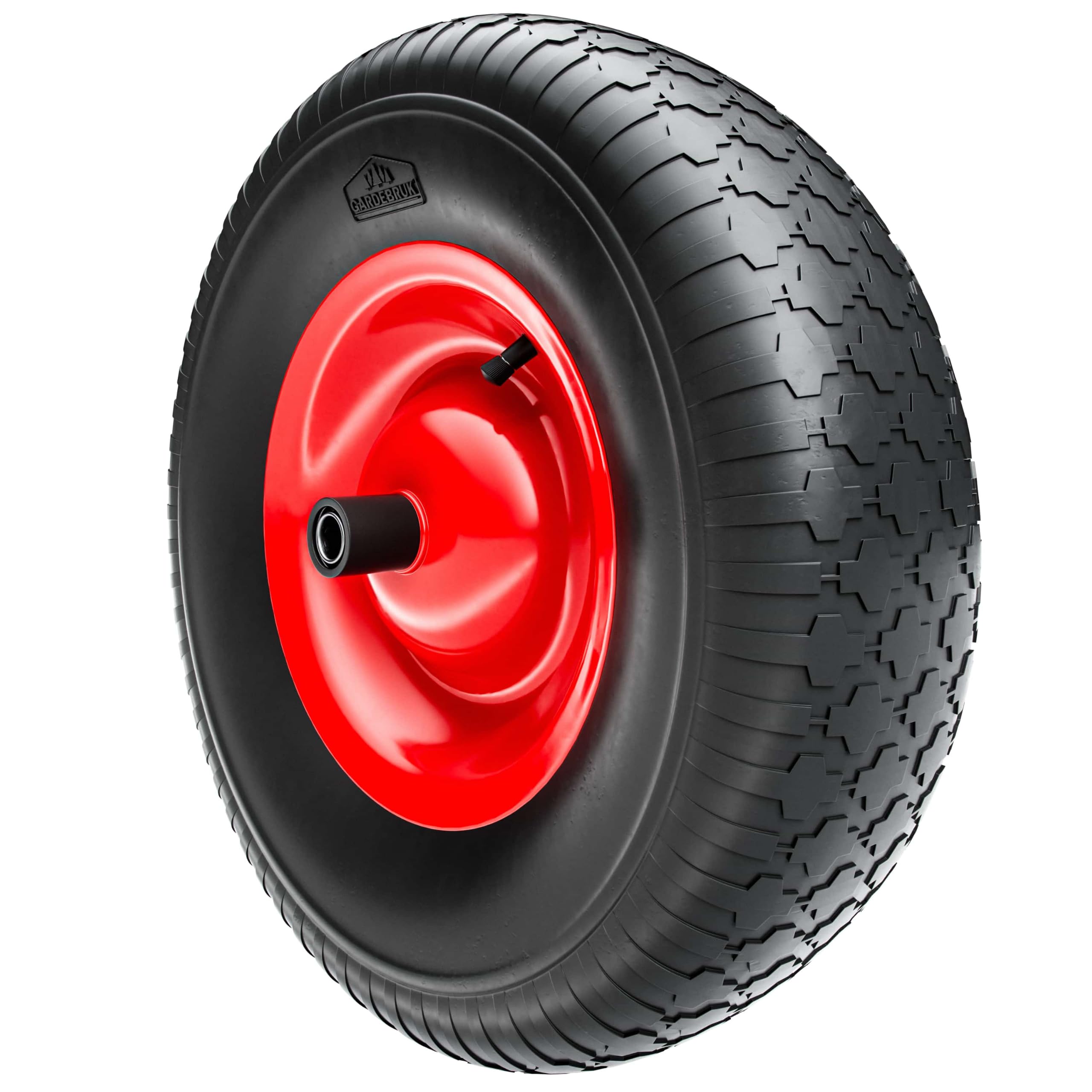 GARDEBRUK® Schubkarrenrad Luftbereifung 4.80/4.00-8 Ø 390mm 200kg Achse Felge Kugellager Schubkarrenräder Schubkarrenreifen Rad Reifen Schubkarre