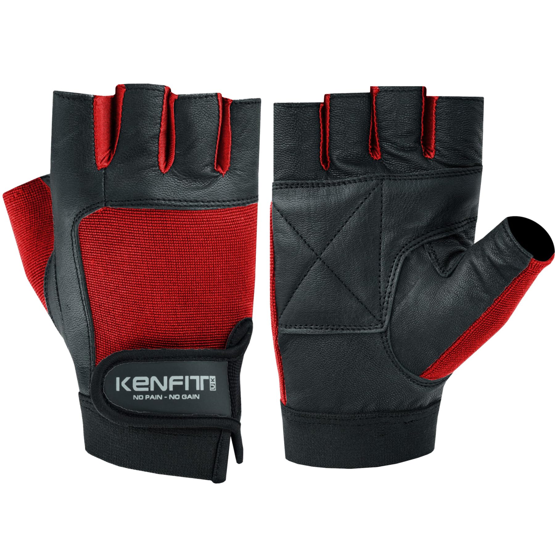 Kenfit Weight Lifting Gloves for Workout Leather Palm Support