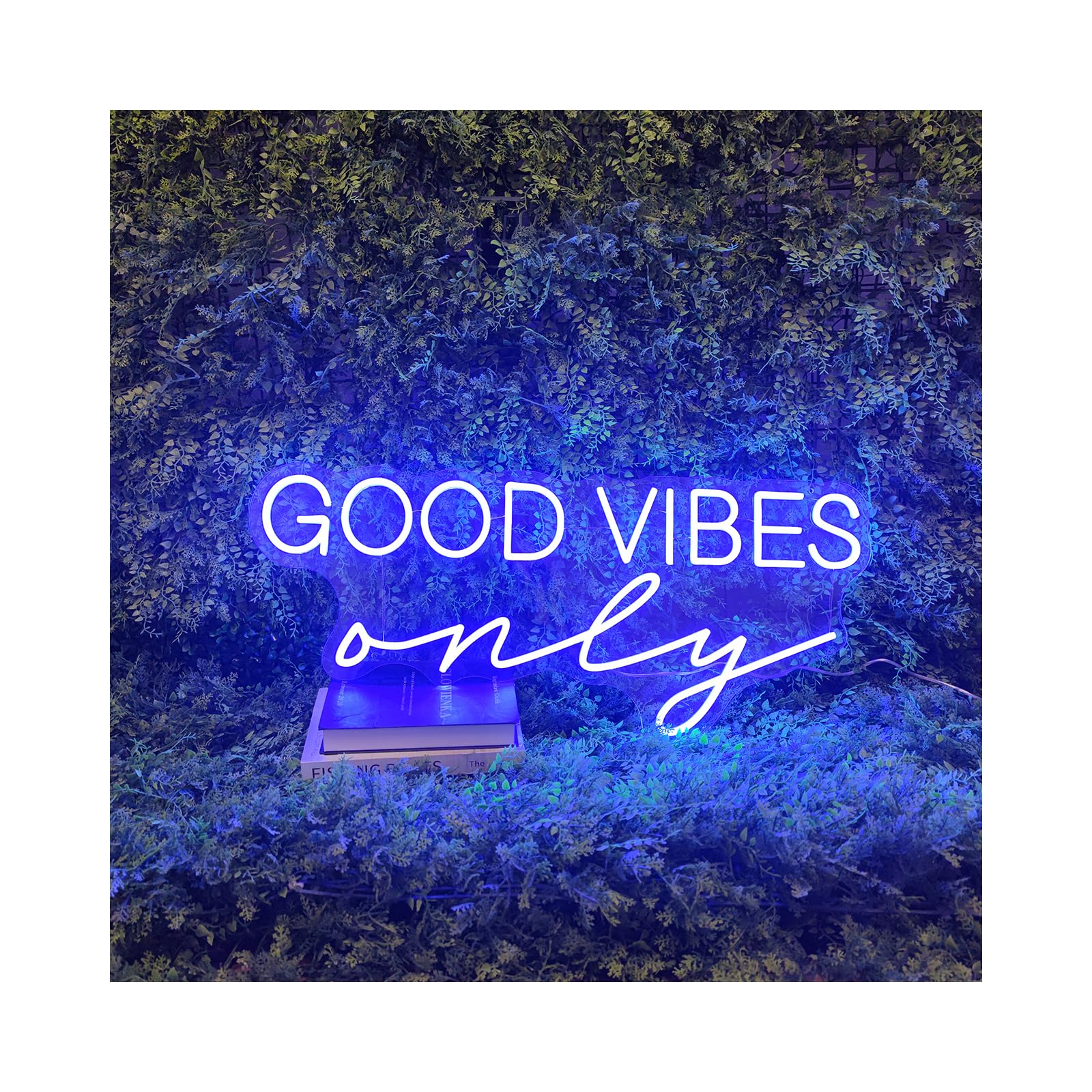 Good Vibes Only Neon Signs for Wall Decor, 17.7*8.15 inches Led Lights Signs, perfect for Bedroom Living Room Beer Bar Game Room Birthday Party Restaurant Christmas Led Art Wall Decorative Lights Unique Gift for Lover INSNEnN (C-Blue Good Vibes Only, 17.1*8.15inch)