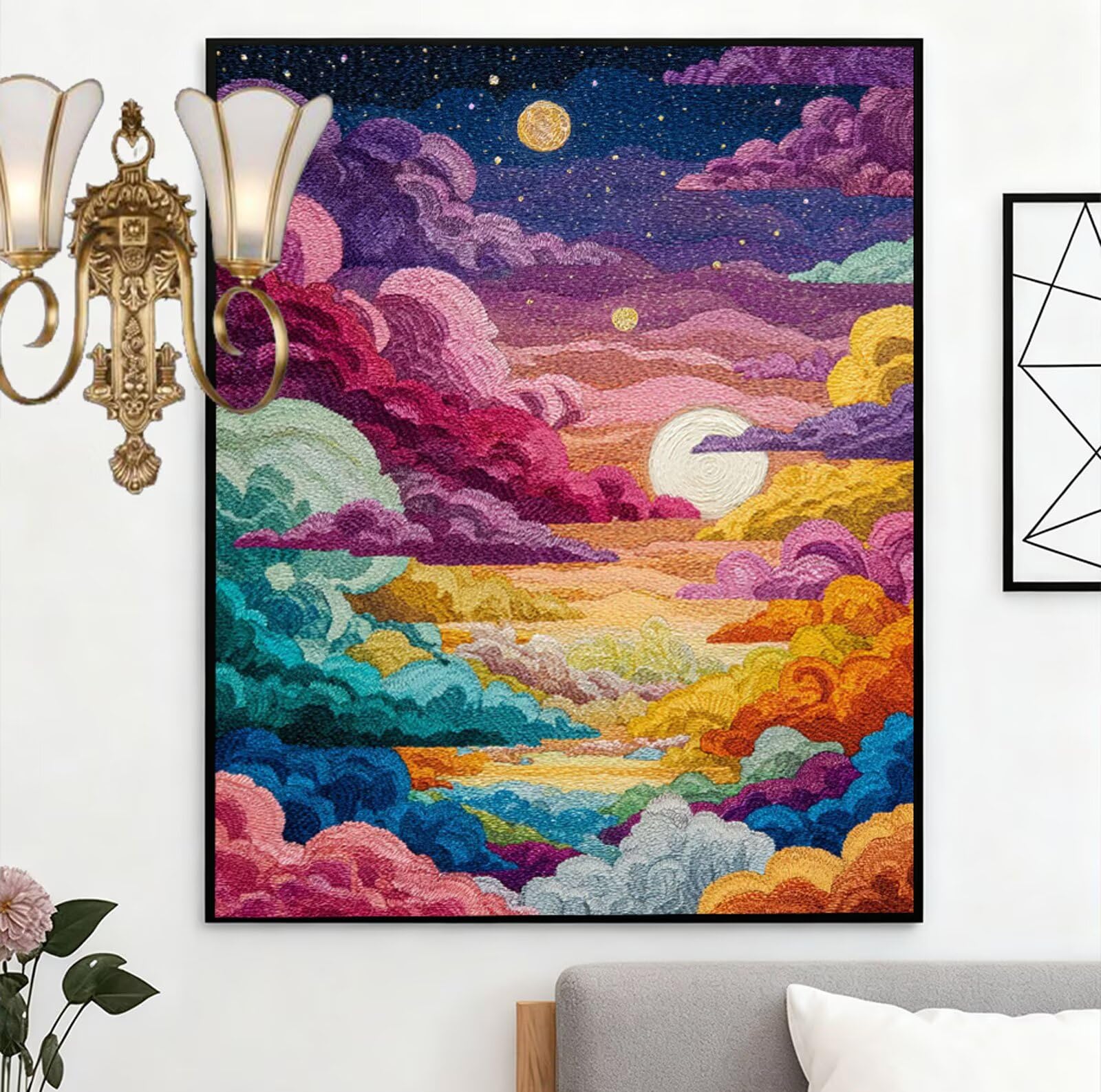 Diamentowe malowanie krajobraz diamentowy reflektor 100 x 150 cm malowanie diamentowe DIY kryształ haft krzyżykowy obraz diament rzemiosło dla dorosłych, rysunek diamentowy oryginalne prezenty dla