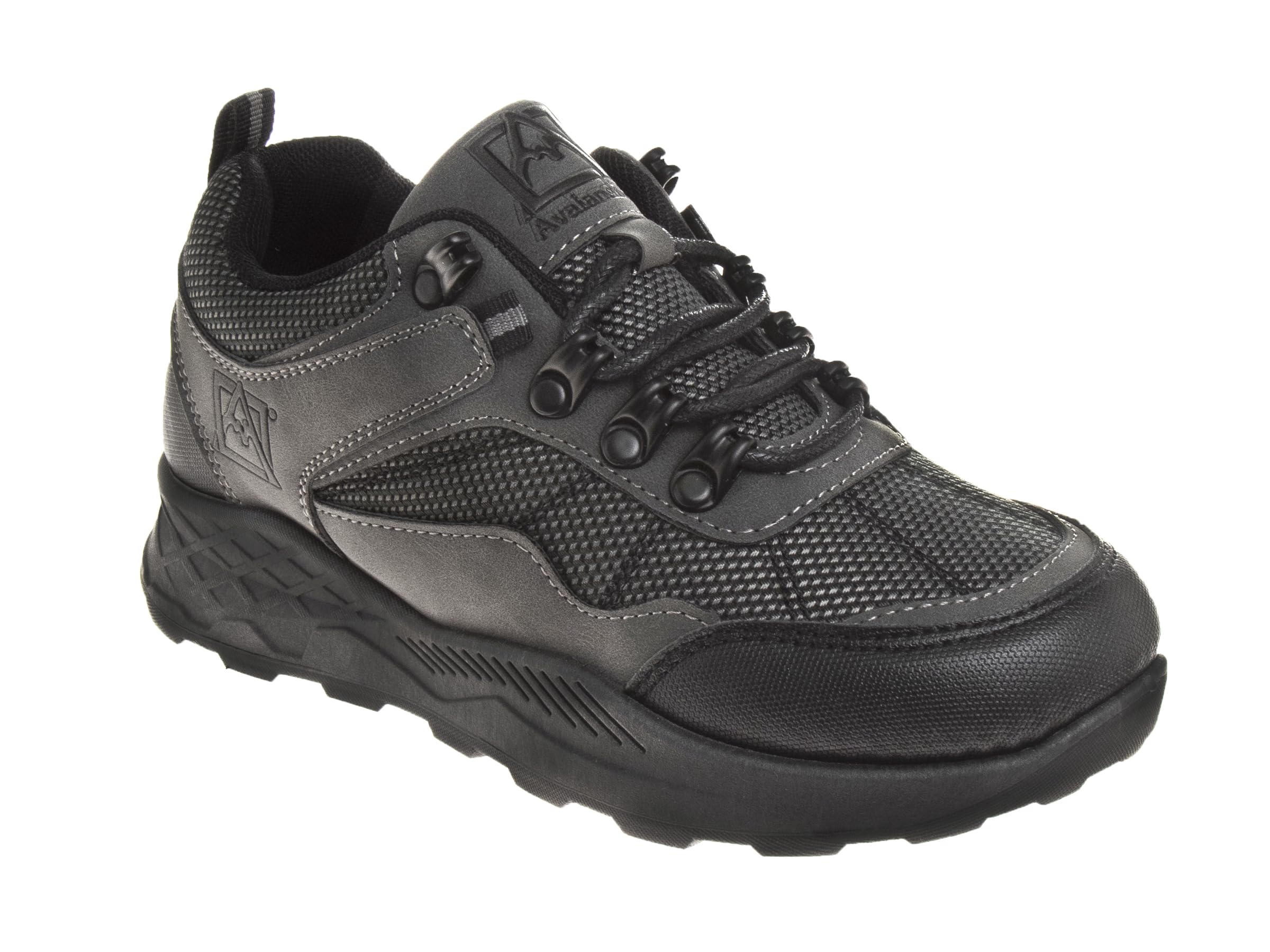 Avalanche Kids Ankle Hiking Boots Boys Trekking Walking Outdoor Adventure Backpacking Shoes, Grey, 6 US Unisex Big