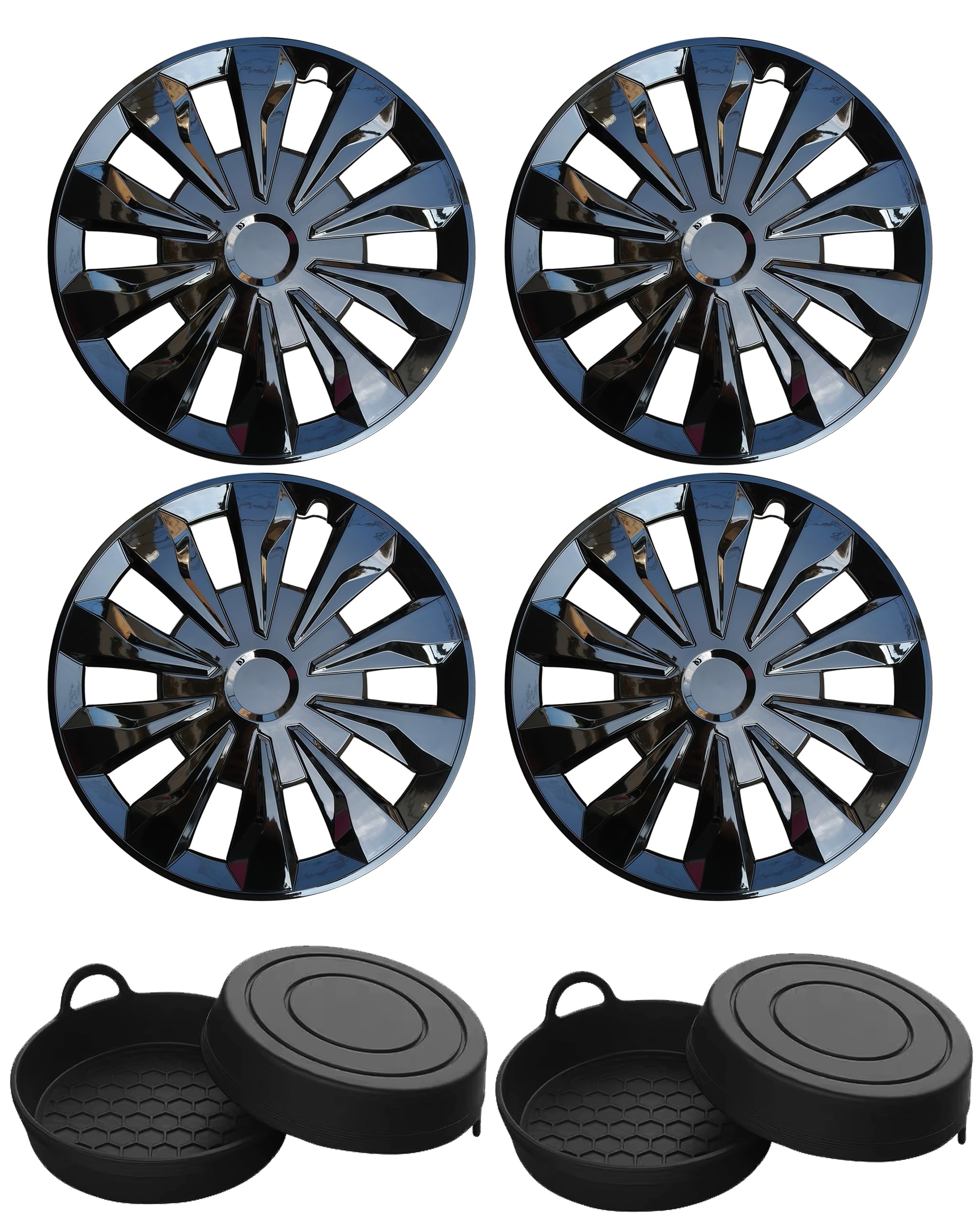 Hubcap Wheel Cover Universal-Fit R16 Steel Wheel with Cup Coaster Kit