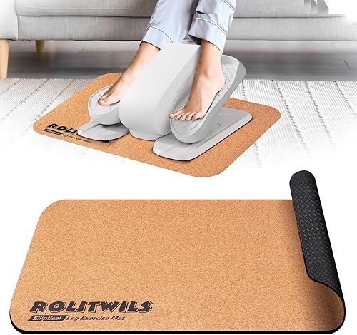 Miniatura 9 de Alfombrilla elíptica para debajo del escritorio, equipo de ejercicio antideslizante para bicicleta Peloton, pequeña alfombrilla de ejercicio para