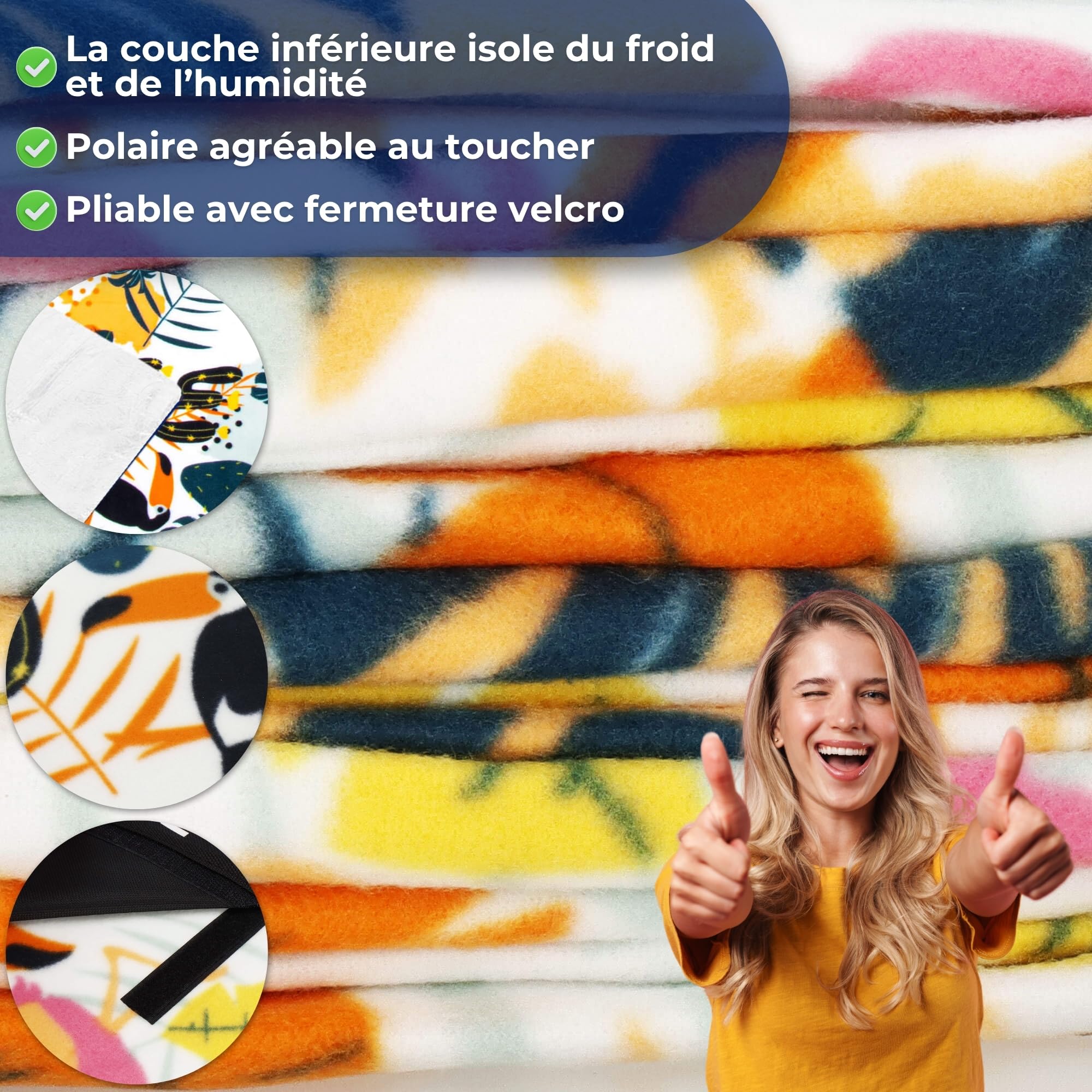 SPRINGOS Nappe de pique-nique 200 x 200 cm Coussin de siège Tapis de siège Couverture de jardin Papier aluminium Ancre au sol