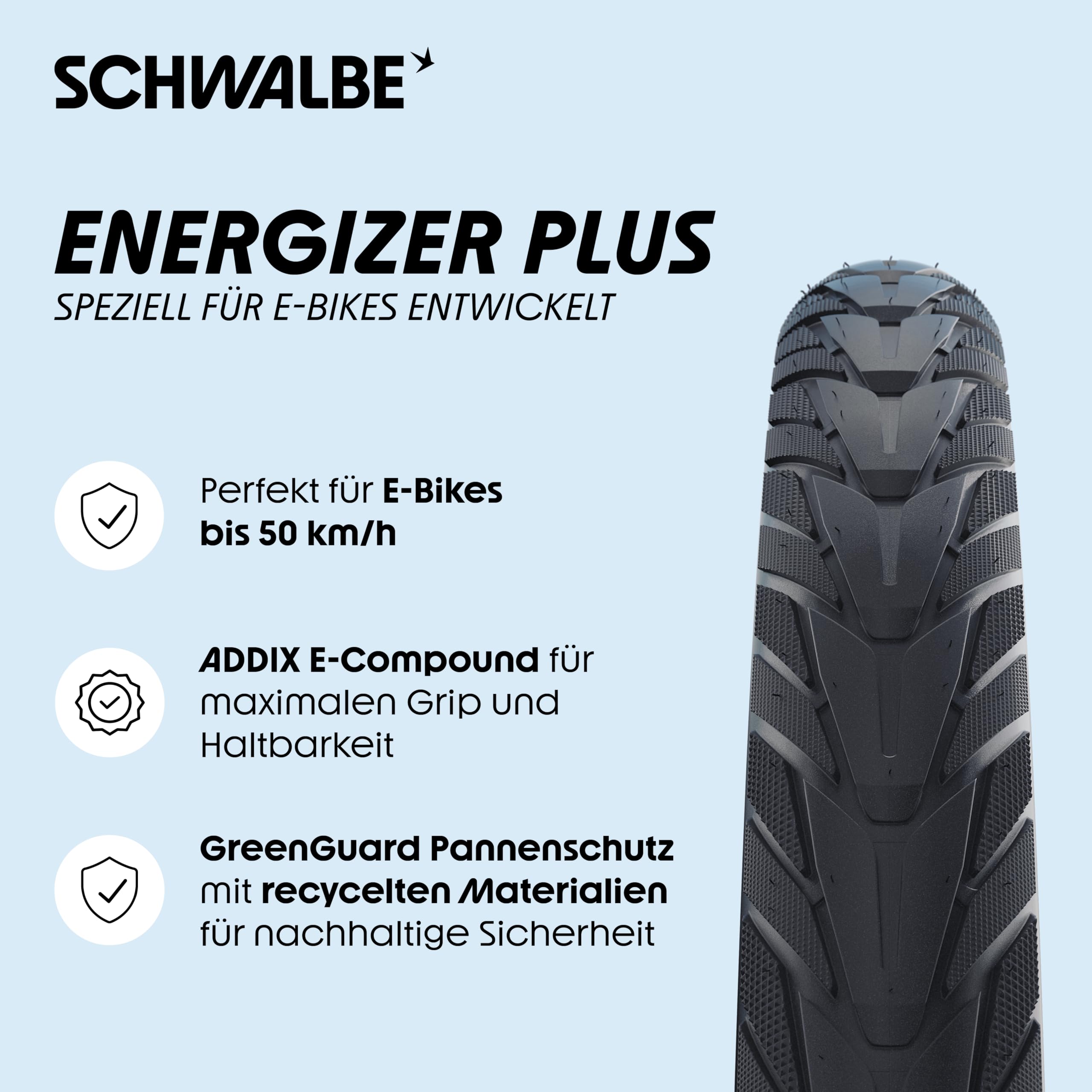 Schwalbe Motion Big Apple Fahrradreifen – Umweltfreundlicher Reifen mit großem Volumen – K-Guard/RaceGuard Pannenschutz – Für Alltag, City- & E-Bikes – 12 bis 28 Zoll