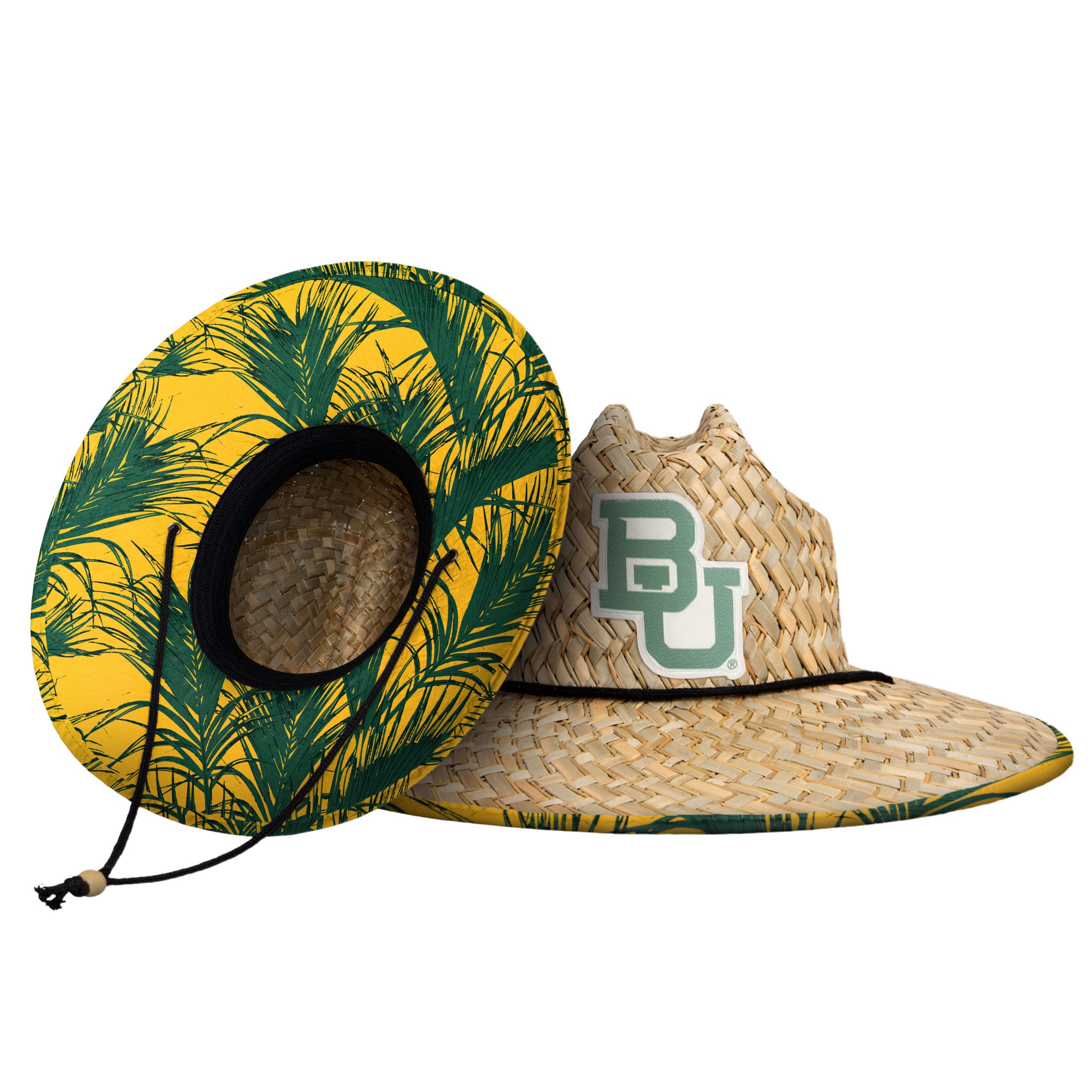 FOCO Men's NCAA College Team Logo Floral Straw Sun Hat