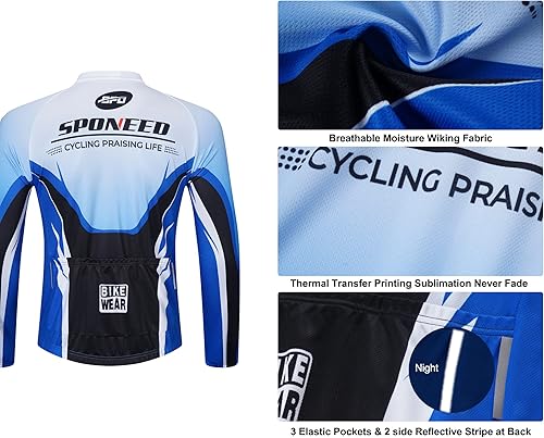 Miniatura 2 de Conjunto de ropa de ciclismo para hombre, manga larga, kit de jersey y pantalones de ciclismo MTB Road Bike Ciclista