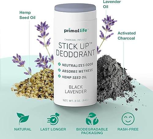 Miniatura 3 de Stick Up Desodorante natural para mujeres y hombres con polvo de arcilla de bentonita, arrurruz, magnesio, zinc, 3 oz. Desodorante vegano para 3-4
