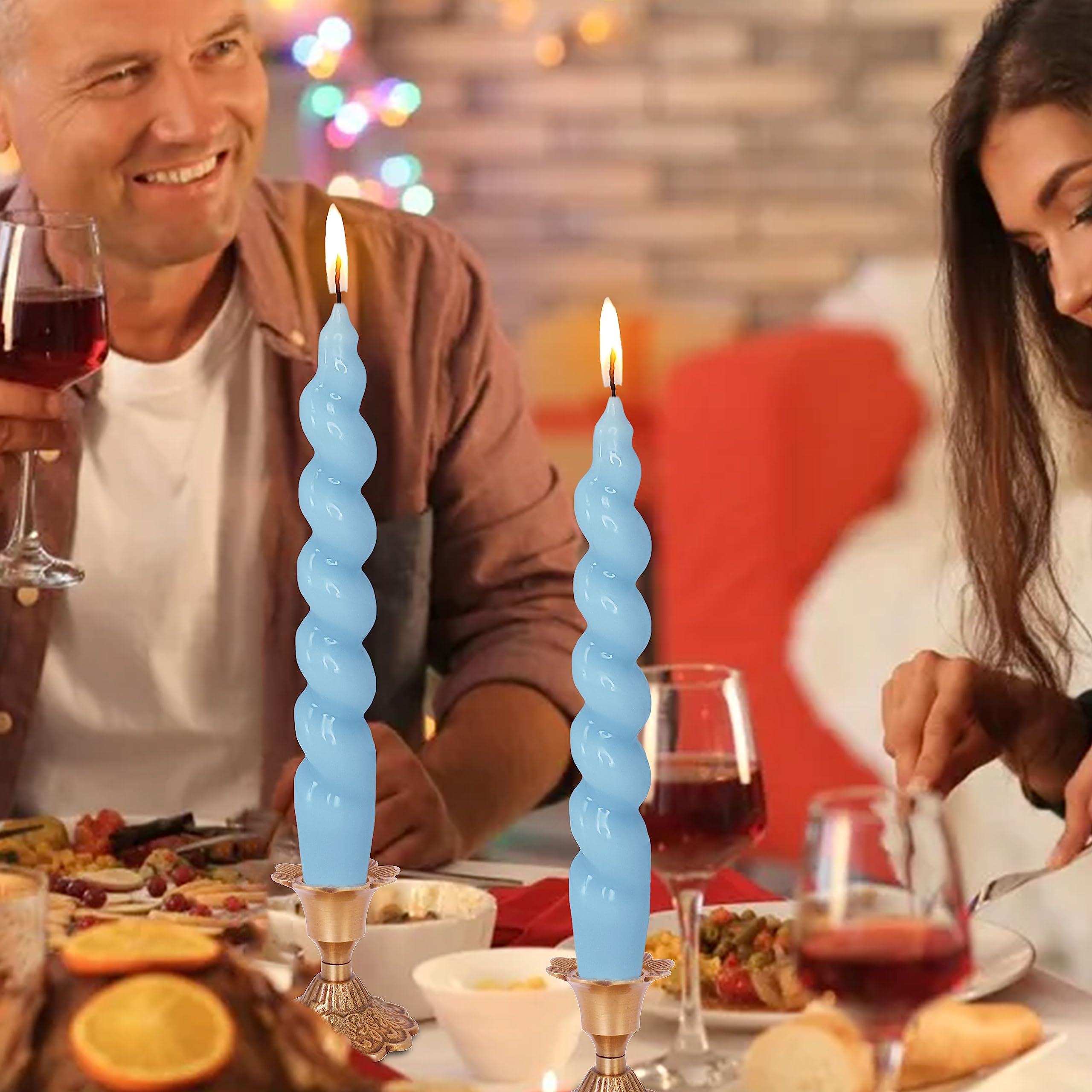 Diamond Star Glass 62047 20 Inch Candleholder with Stem Clear