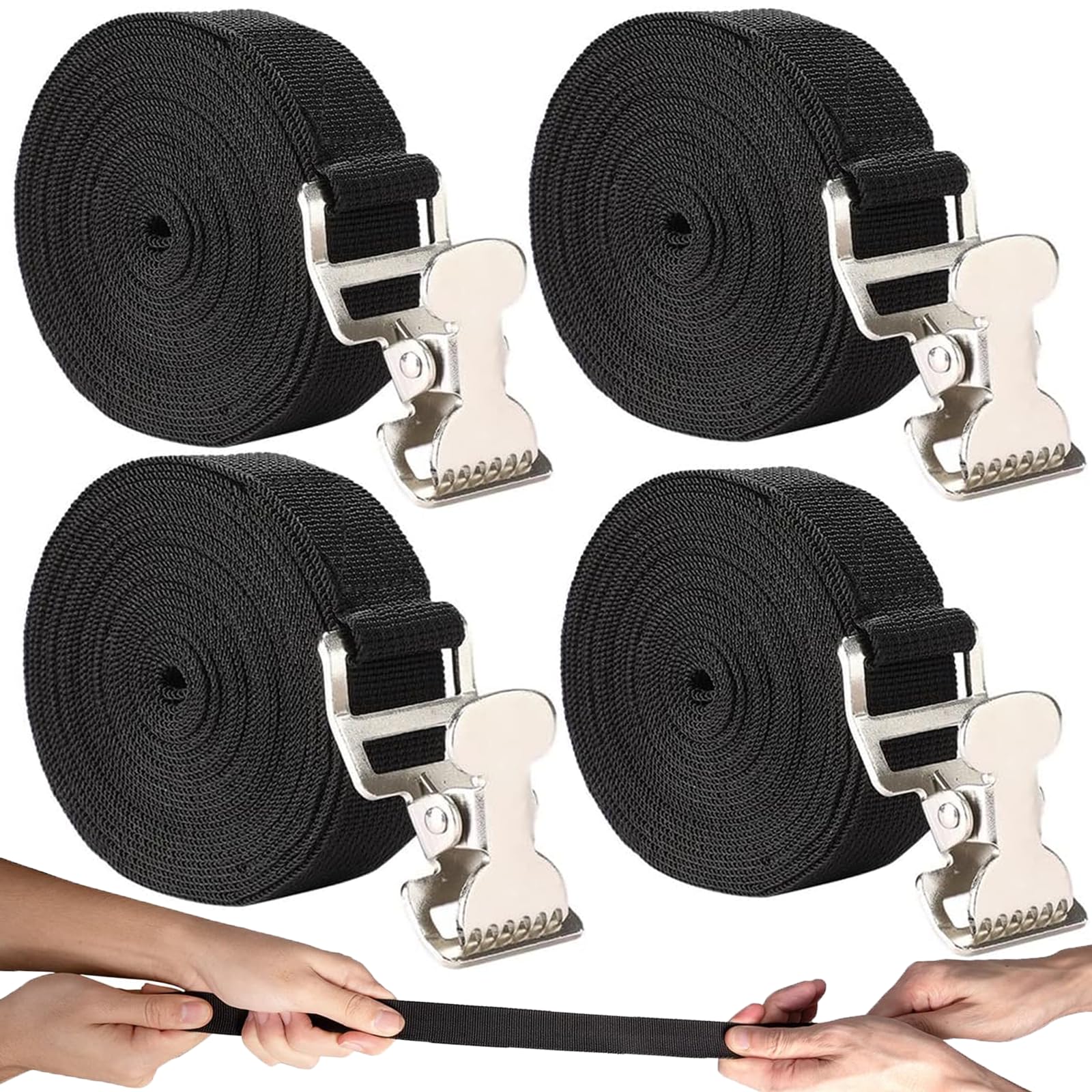Lashing Strap,1"×10FT Tie Down Straps With Alligator Clip,Adjustable - View #6